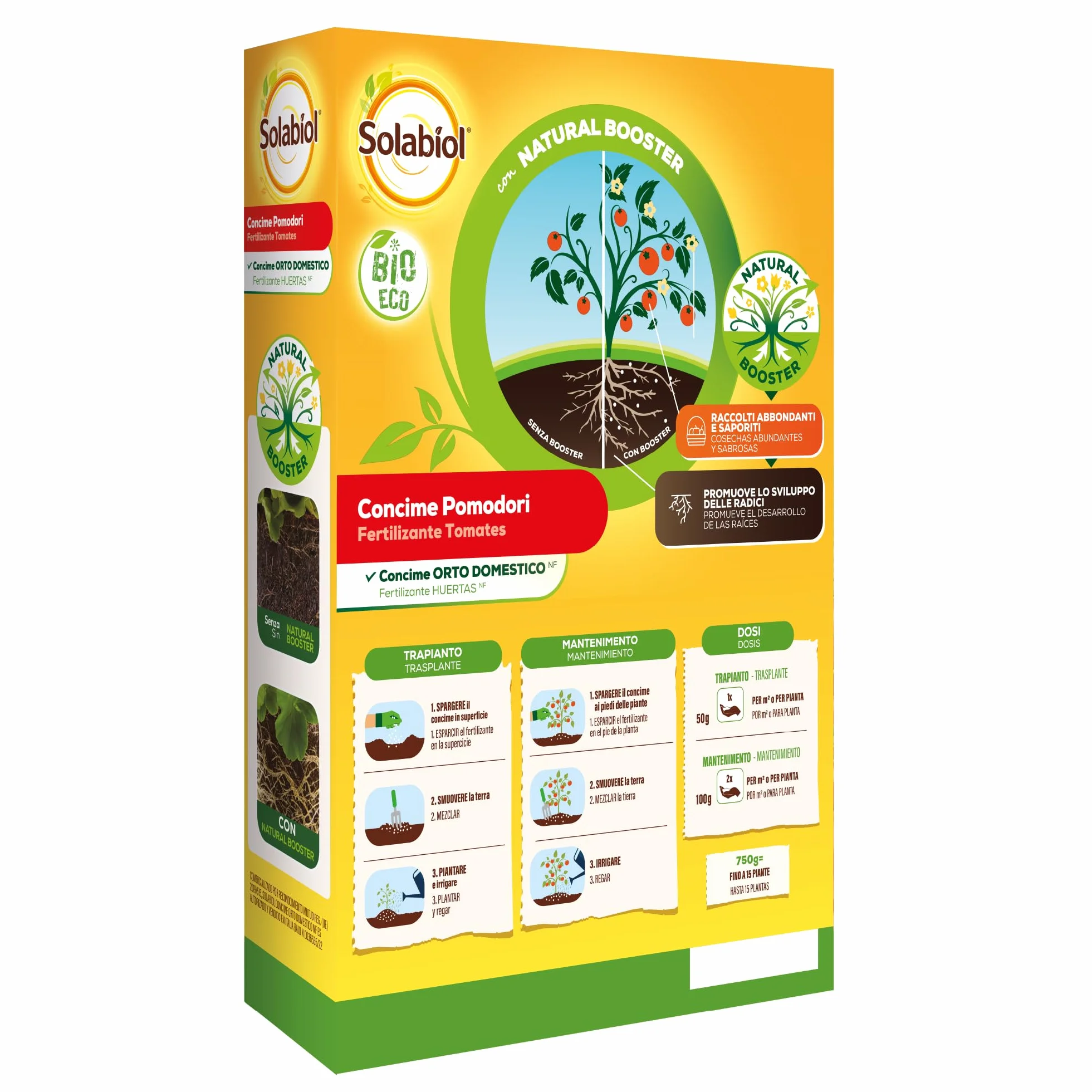 Solabiol Fertilizante tomates 100% orgánicos con estimulador radicular