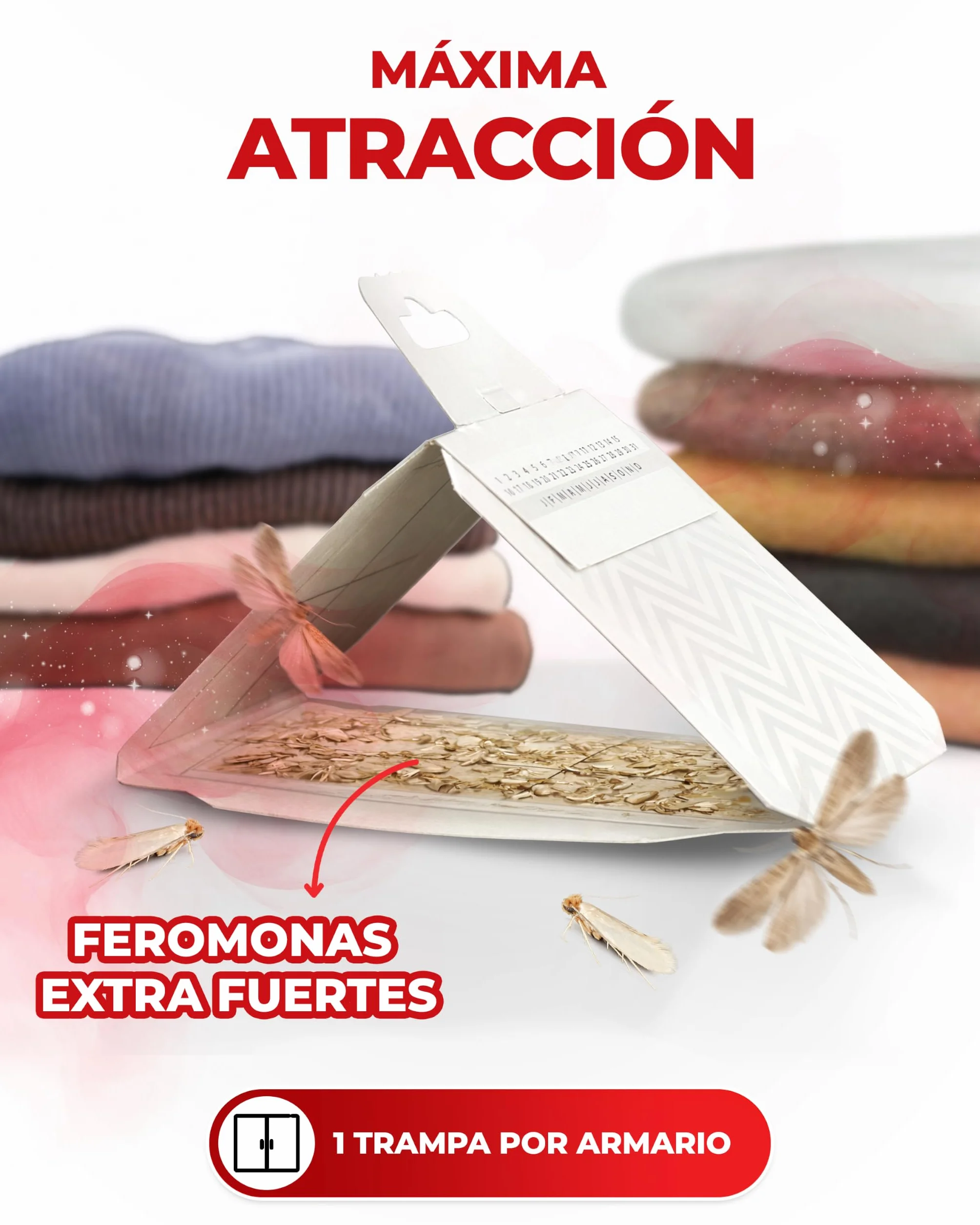 PIC Trampa para polillas de la Ropa - Protección para Armario