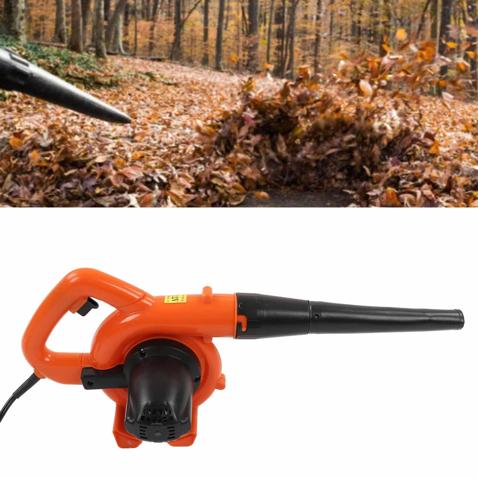 Soplador de Hojas Eléctrico, Soplador Eléctrico de Mano Liviano con Motor Potente de 12 V / 24 V, Mini Máquina Sopladora de Hojas para el Cuidado del Césped, Soplar Hojas y Nieve (12V)