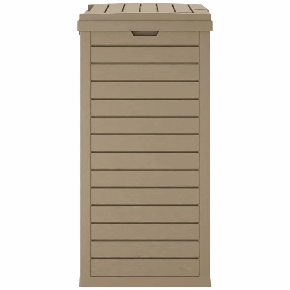 vidaXL Cubo de Basura Exterior Polipropileno marrón Claro 41x41x86 cm