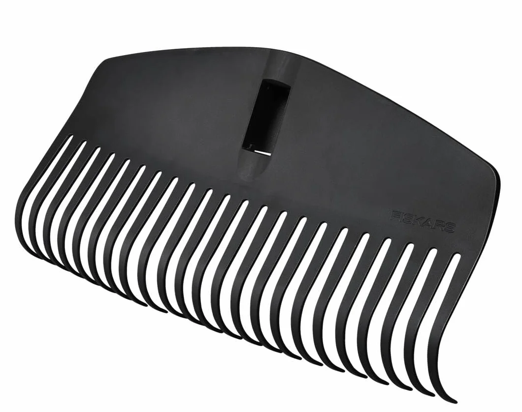 Fiskars Cabezal de Rastrillo 23 Dientes 42 cm Plástico Negro Solid