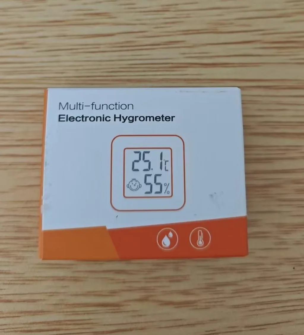 Mini Termómetro Higrómetro Digital Medidor de Temperatura y Humedad, Termohigrómetro de Interior (blanco-3 piezas)