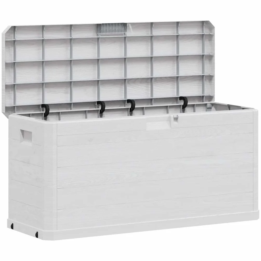 vidaXL Caja Almacenamiento Jardín 280 L Gris Claro