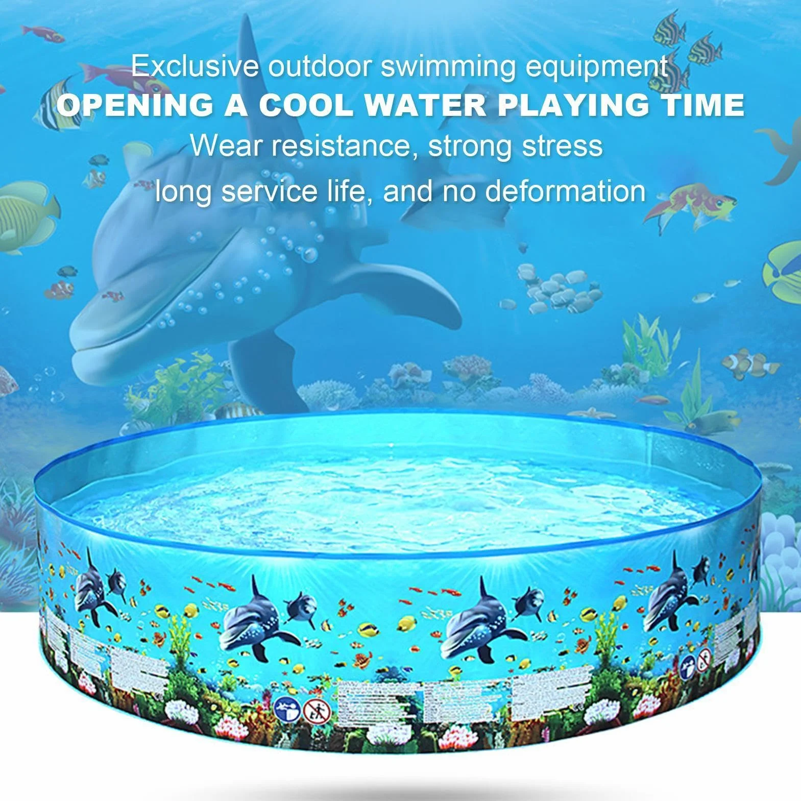 Piscina Plegable Bañera No Inflable para Natación Y Diversión En Verano | Piscina De Agua Plegable para Jardín Patio Césped Exterior en Verano con Mascotas Niños y Adultos