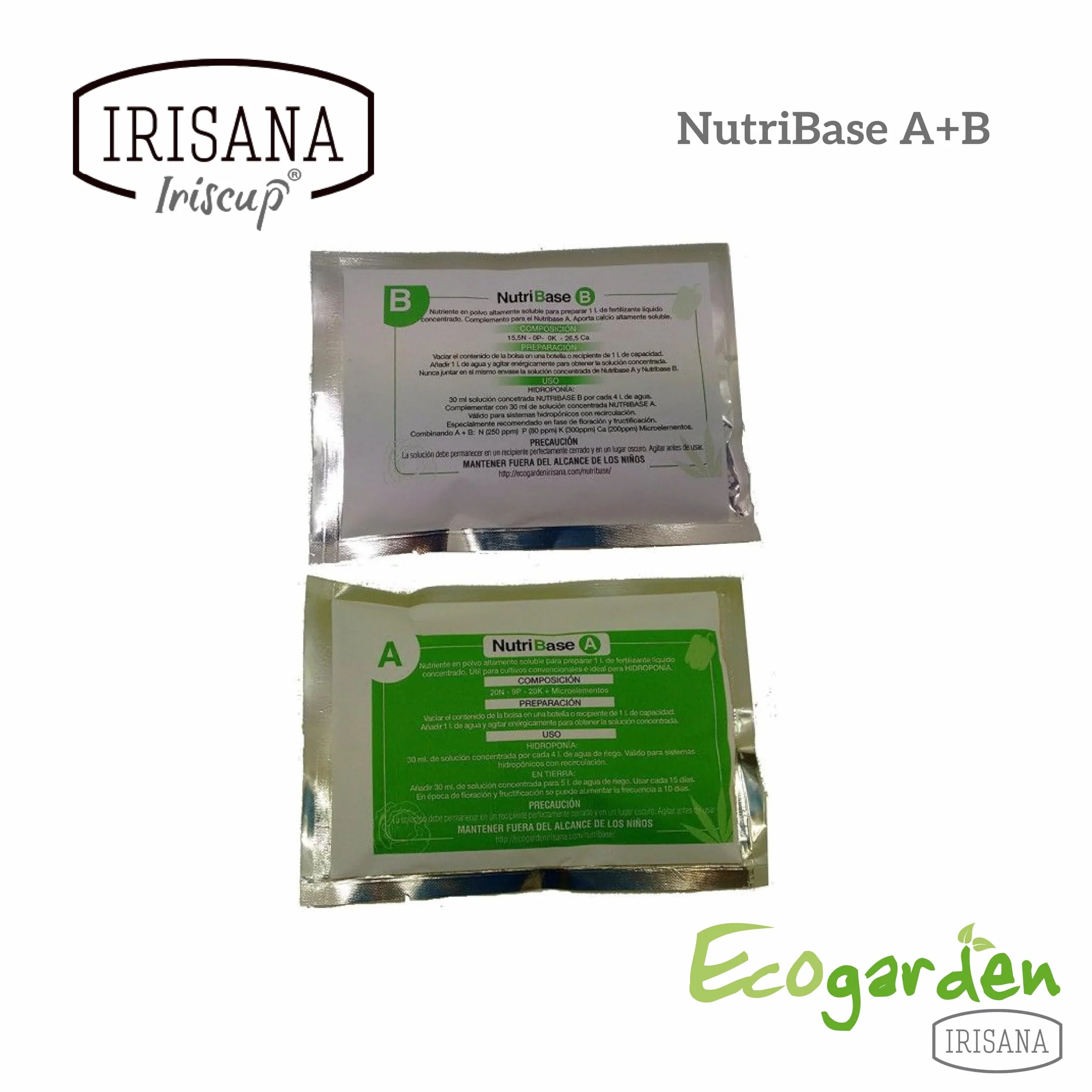 Irisana NutriBase A+B Fertilizante Hidropónico 1 l Calcio Extra Huerto Urbano