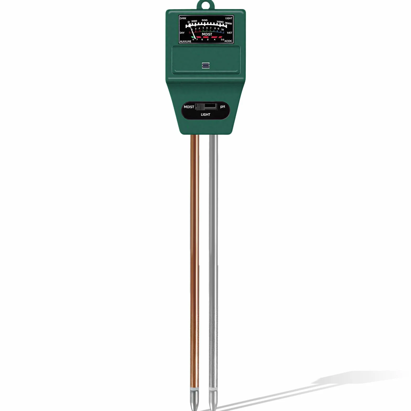 Medidor de Humedad y pH de Suelo, Higrómetro Sensor de Luz Preciso para Plantas Interior y Exterior
