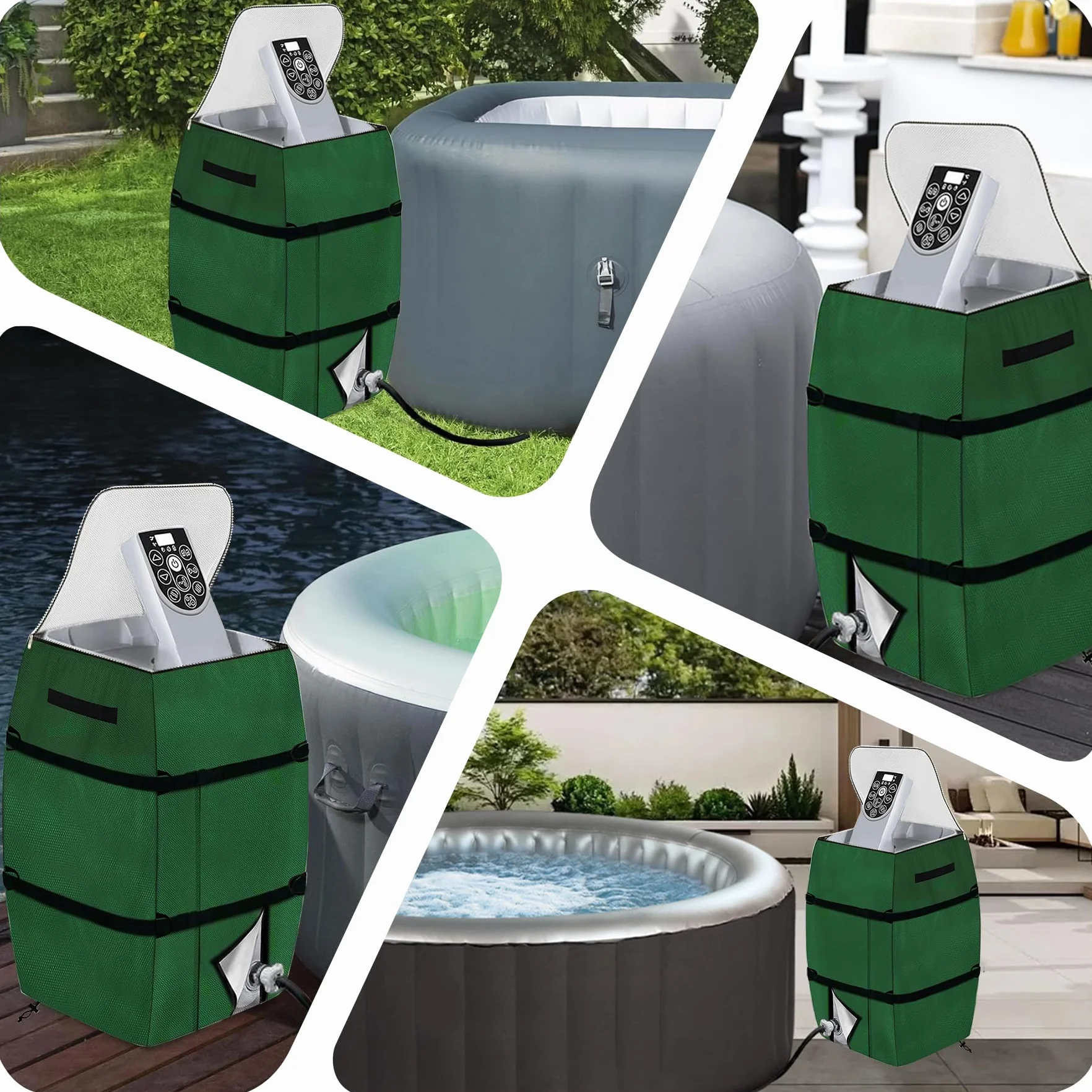 TZEKING Cubierta para Bomba de Bañera de Hidromasaje Impermeable Resistente a la Intemperie