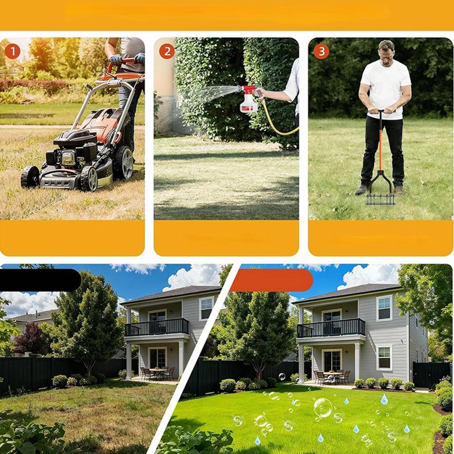 Aireador de Césped Herramienta De Jardín Reforzada Con Autolimpieza | Aireador Metálico Para Hierba Y Jardín Para Cuidado Del Césped En Jardines Campos Hogar Golf Parques Primavera Otoño