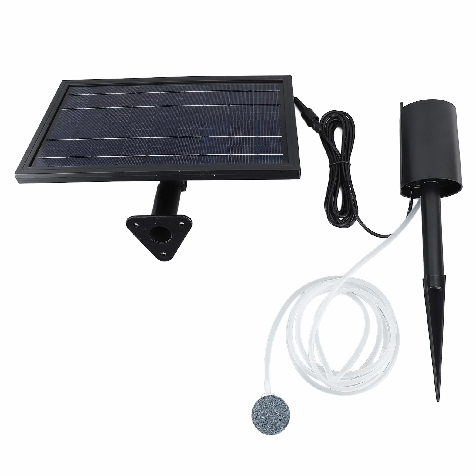 RIZGHWOY Bomba de Aire Impermeable con Energía Solar con Clasificación IP64, Panel Solar de 10 V y 8 W, Perfecta para Propietarios de Acuarios y Estanques de Peces Pequeños