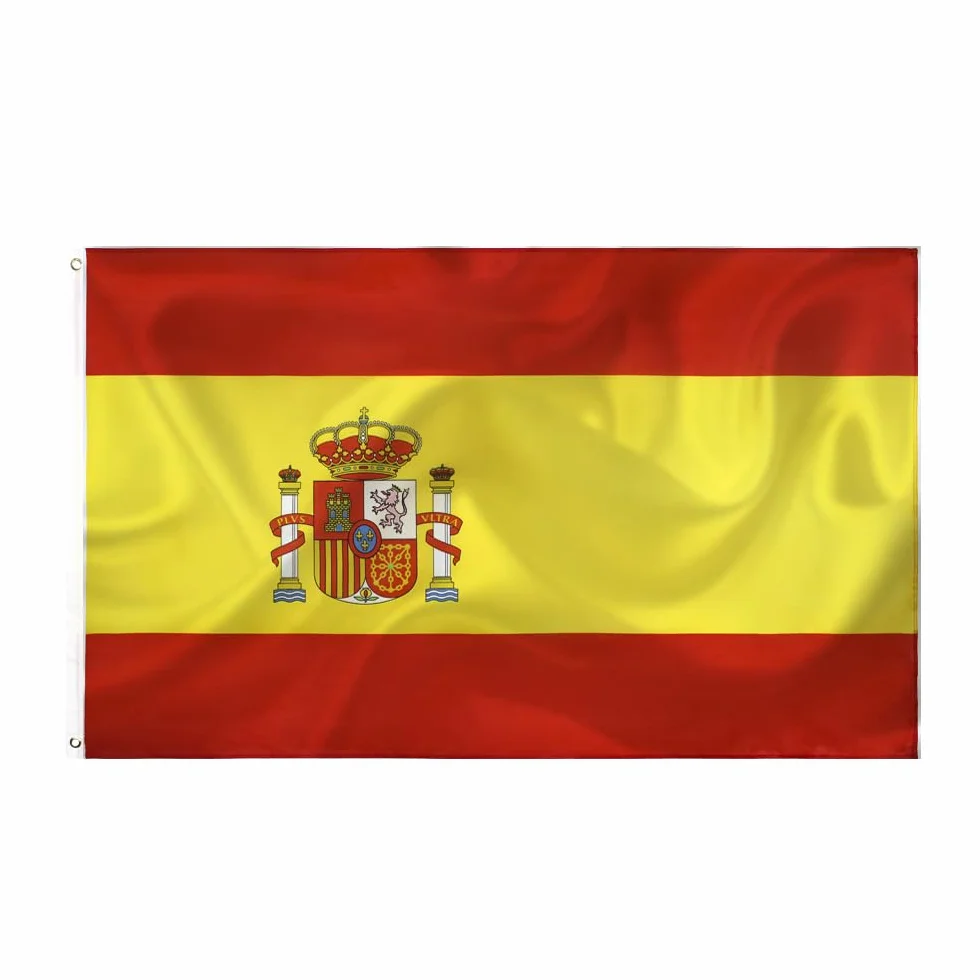 Bandera de España 90x150 cm poliéster doble costura latón