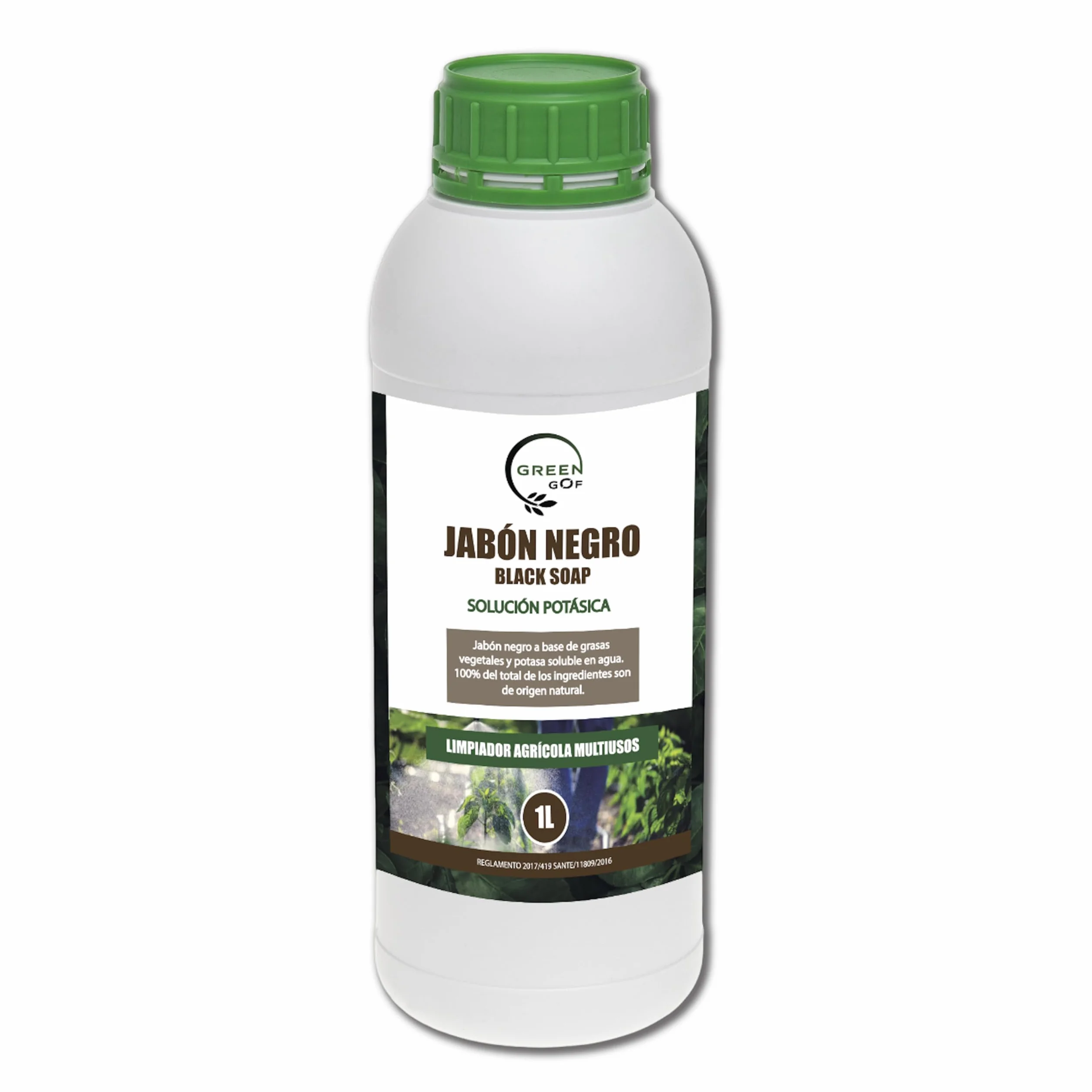 GREENGOF Jabón Potásico Premium 1L Concentrado Hongos Plagas Pulgón Mosca Blanca Araña Roja Cochinilla