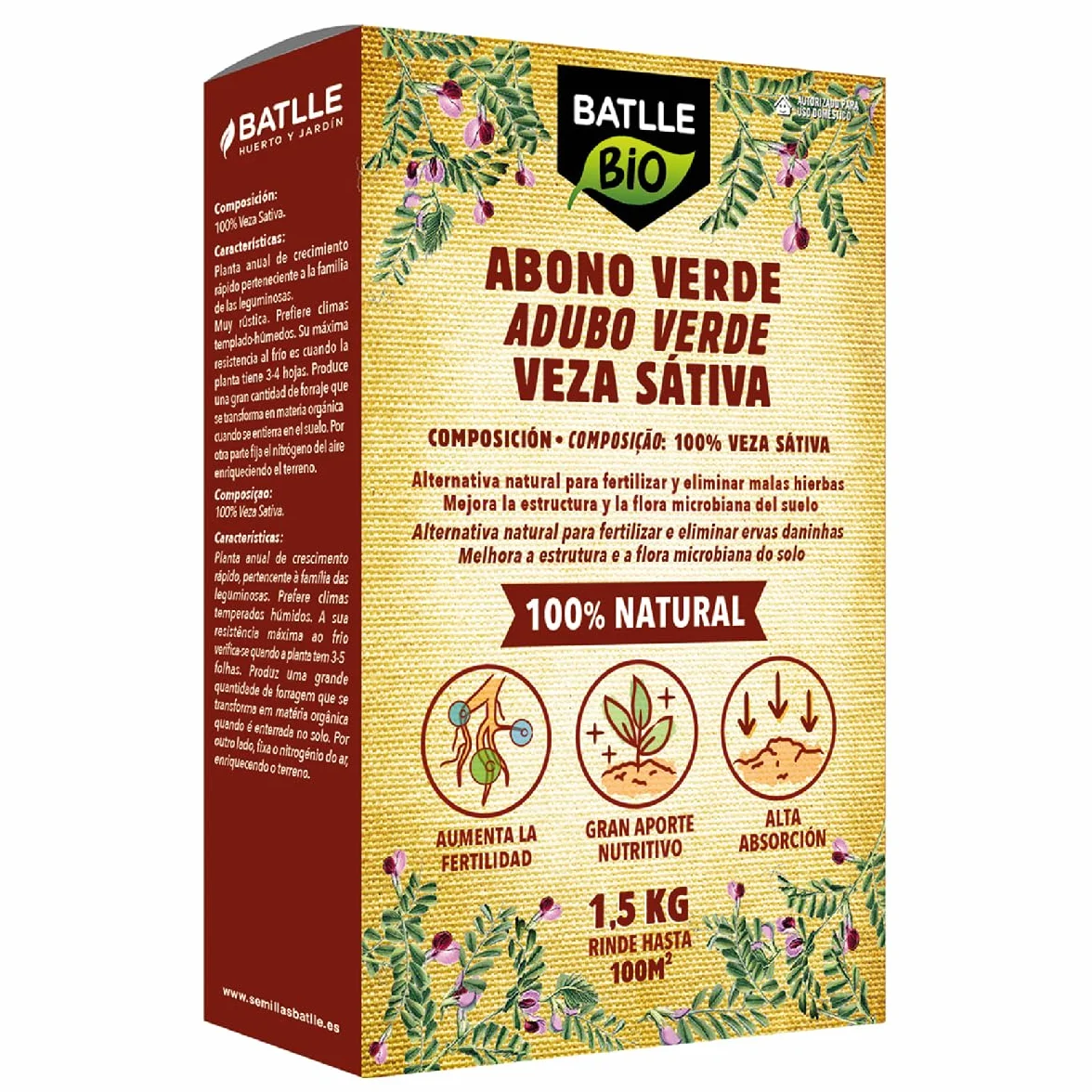 Batlle Bio Abono Verde Veza Sativa 1,5 Kg