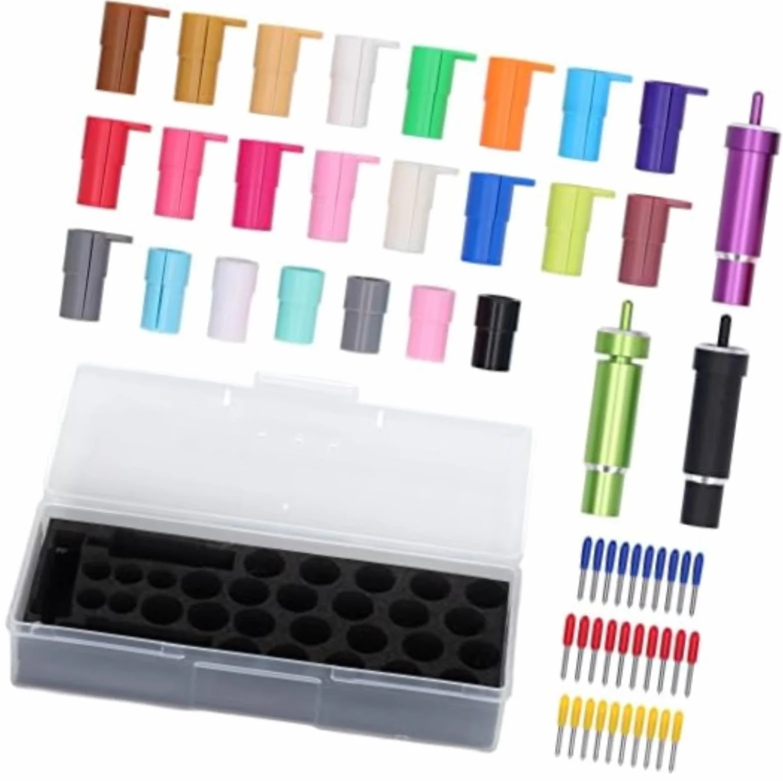 Accesorio para máquina cortadora, para soporte de cuchilla y kit de adaptador de bolígrafo, juego de piezas de repuesto con 30 cuchillas, 23 adaptadores, para Cricut Maker 3 Explore Air