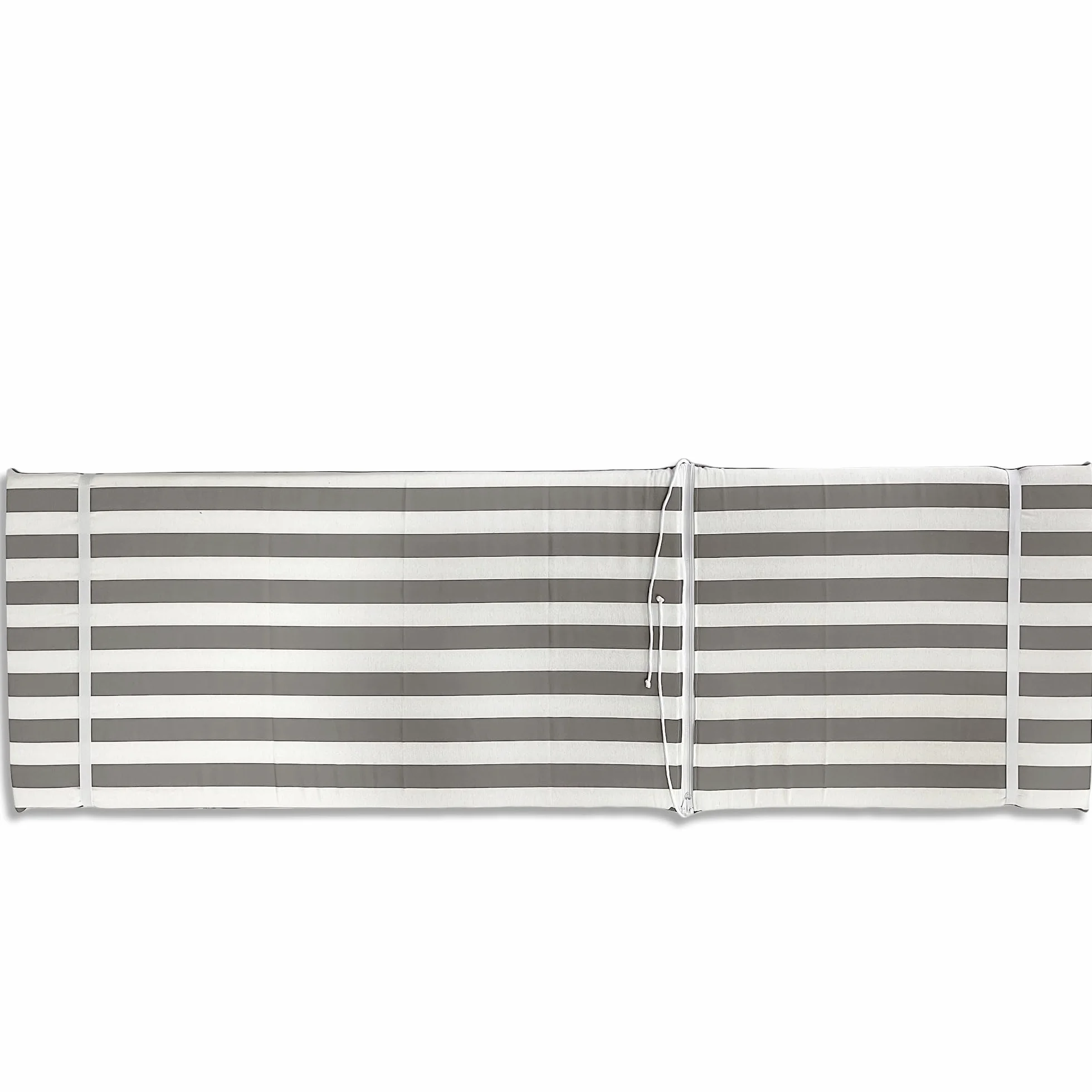 Cojín de Tela para Tumbona 190x60 cm 100% Algodón Blanco y Gris