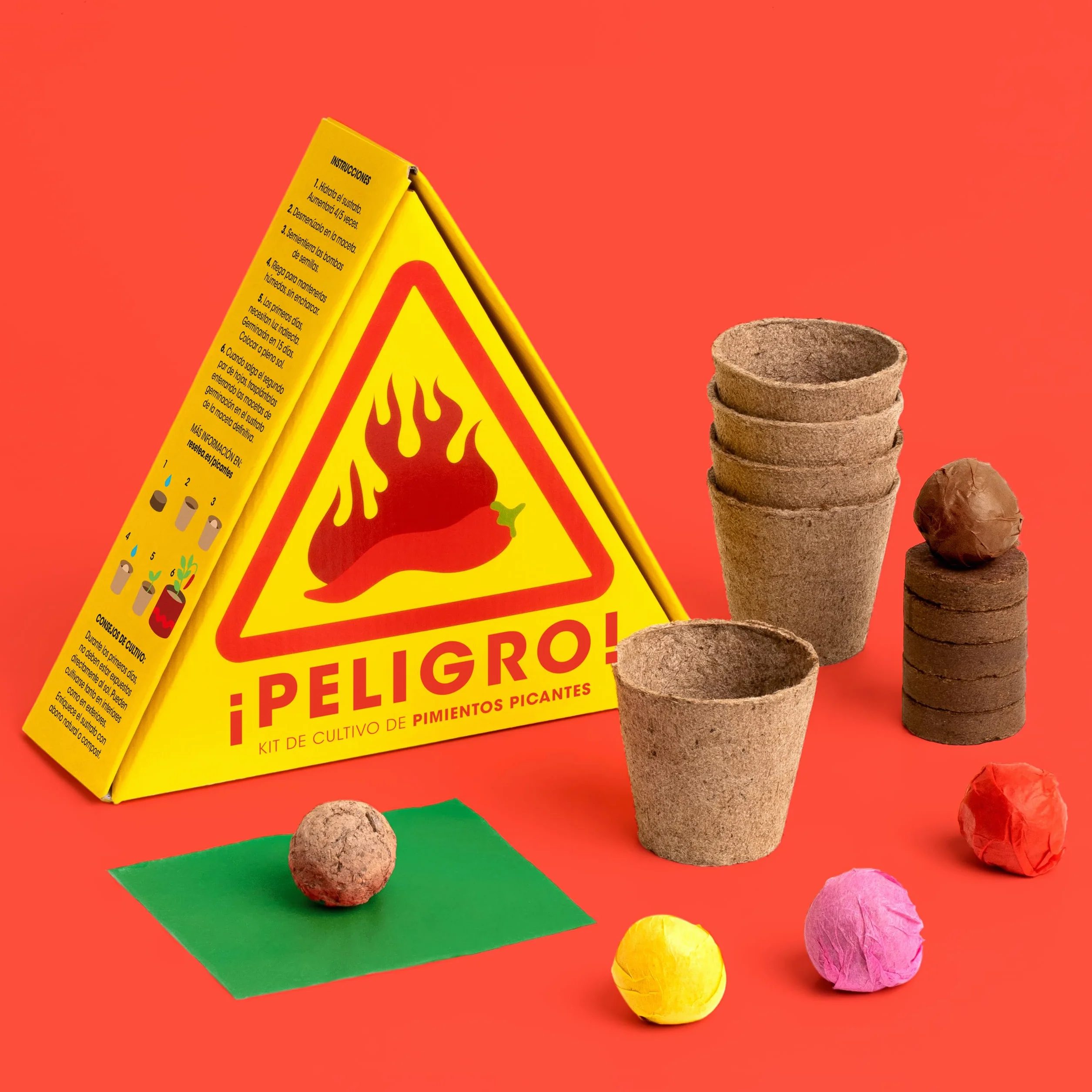 Kit de Cultivo de Pimientos Picantes 5 Niveles Jalapeño Red Caribbean Regalo Original