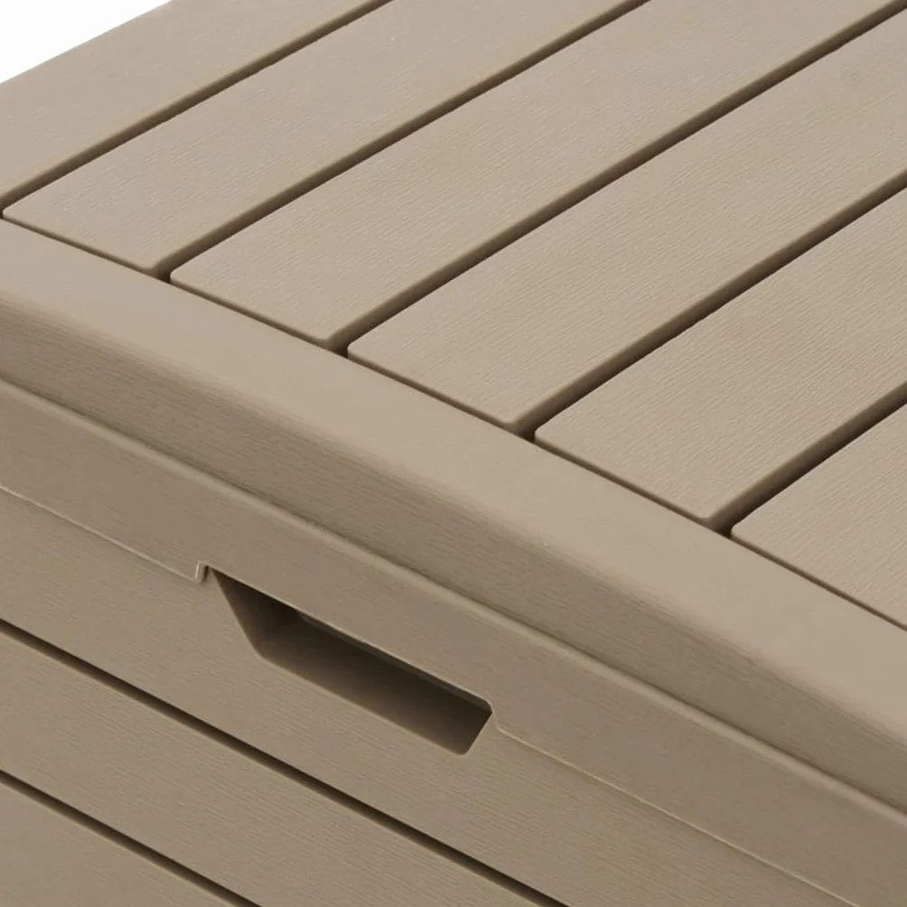 vidaXL Cubo de Basura Exterior Polipropileno marrón Claro 41x41x86 cm