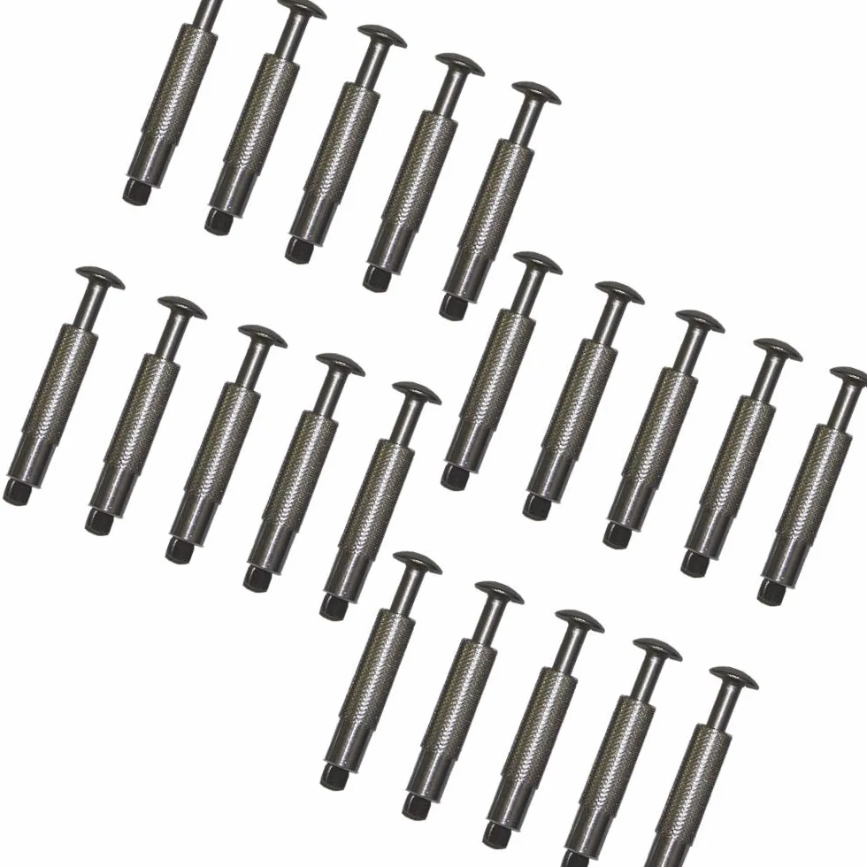 Tornillo de Anclaje para Lona Cobertor de Piscina 100% INOX Acero-Aluminio Escamoteable MONOBLOC Pack 20 Uds