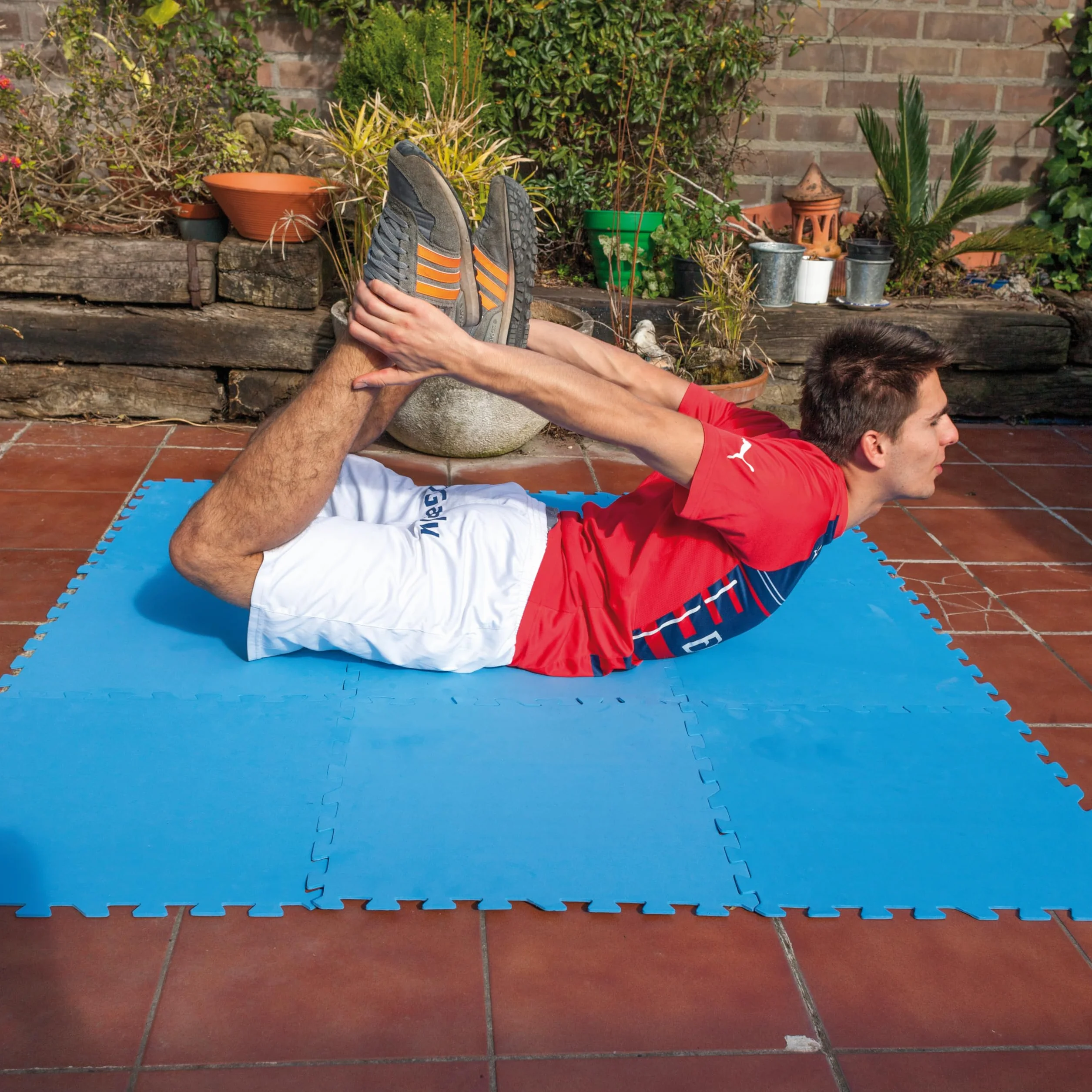 Protector de Suelo para Piscina EVA Azul 9 Piezas 4.5 mm MPF509Z