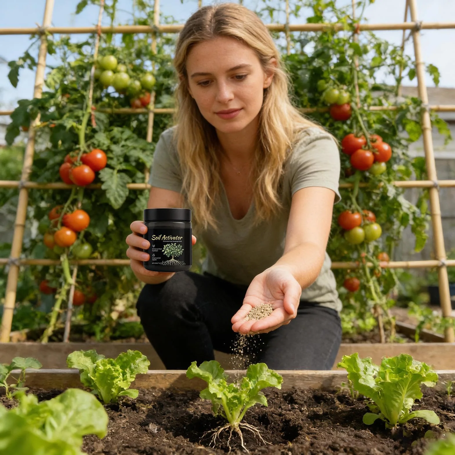 Activador de Suelo para Plantas Favorece el Crecimiento de Raíces para Jardín