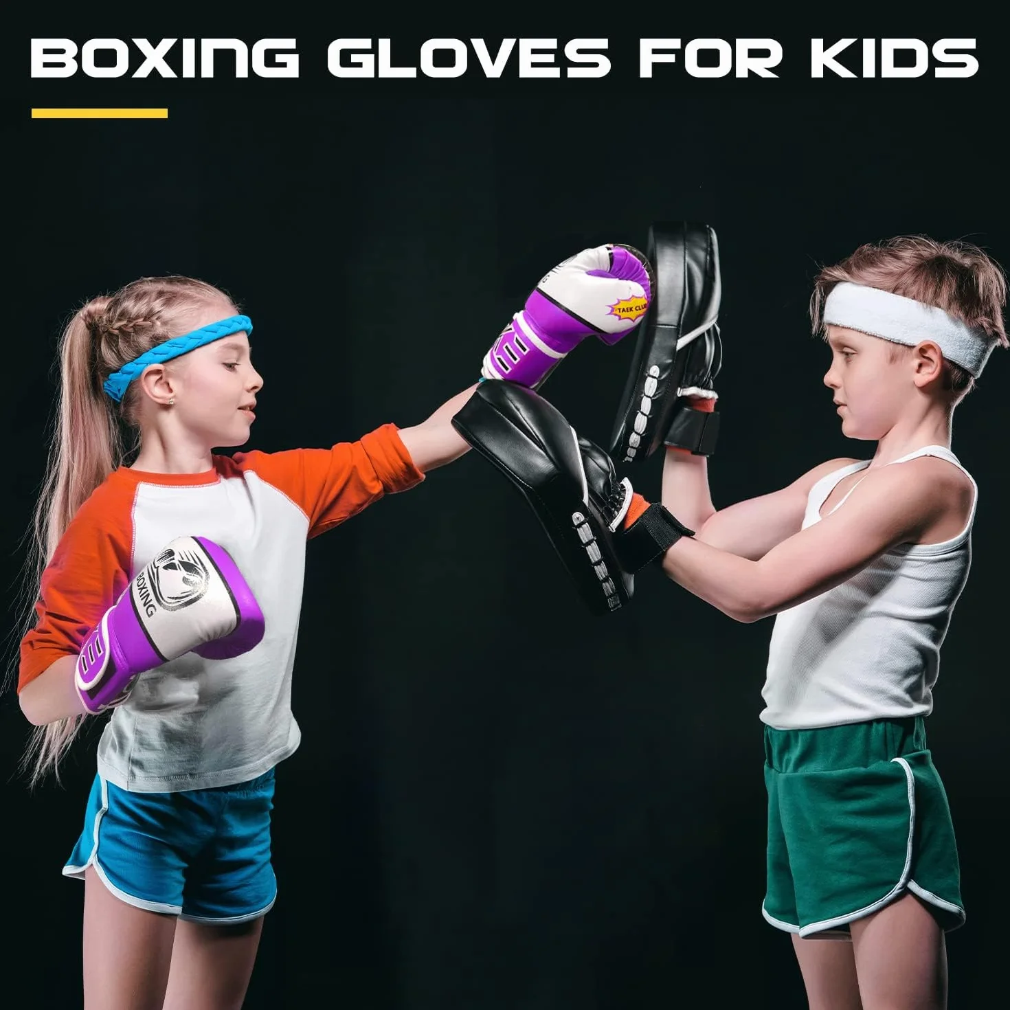 CKE Guantes de Boxeo para niños 5-12 años Saco Boxeo Kickboxing Muay Thai