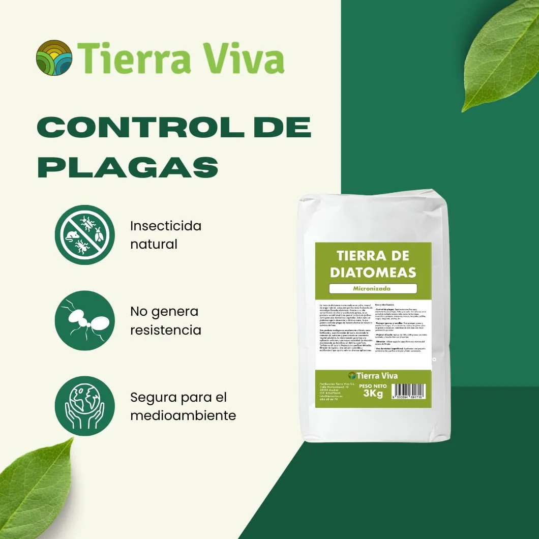 Tierra de Diatomeas Micronizada 3KG 100% Ecológico Sin Aditivos