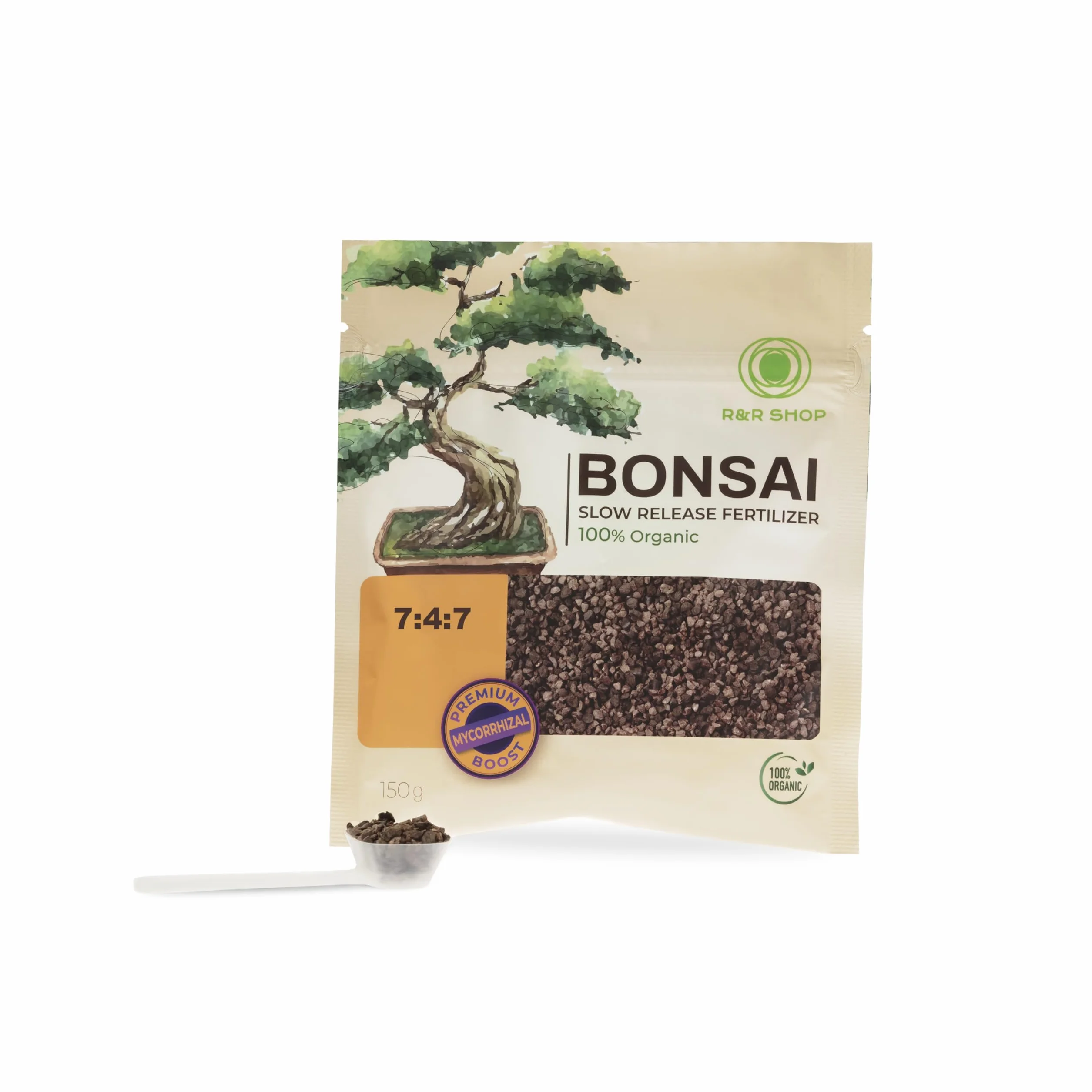 Fertilizante Orgánico para Bonsai, Alimento Completo de Liberación Lenta, 150g