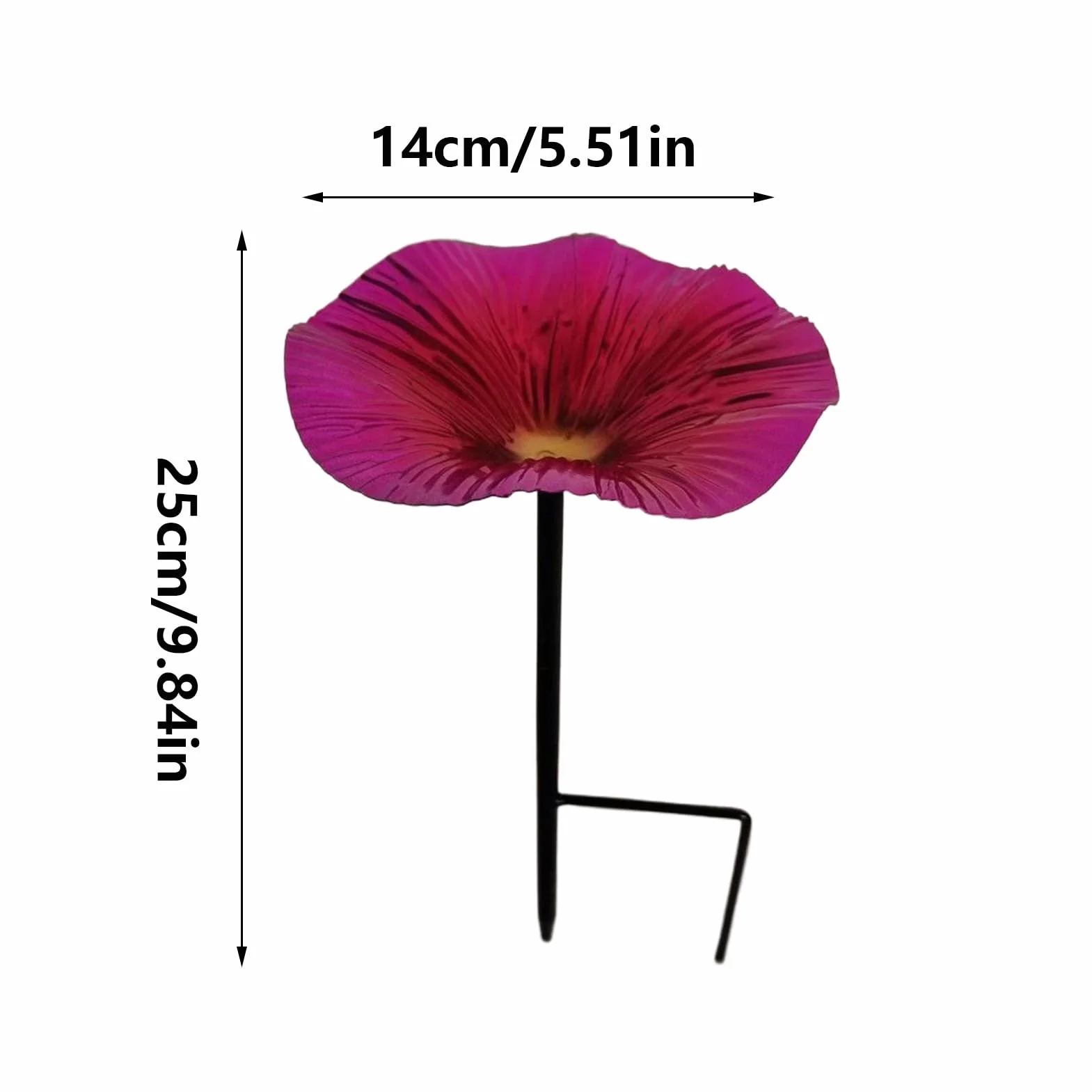Soporte para Pájaros de Agua con Poste para Exterior Decoración Jardín Forma Flor