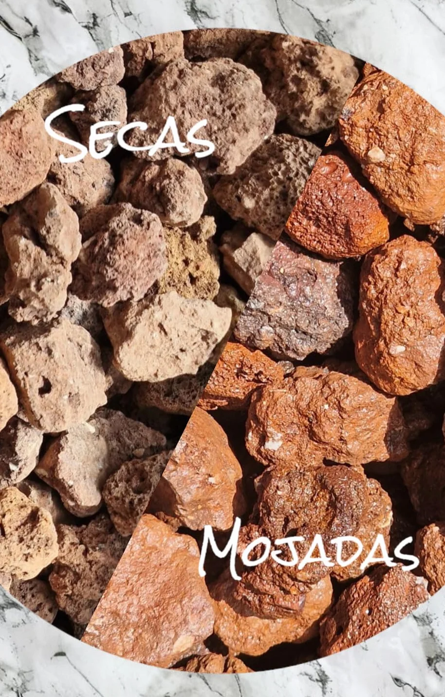 Piedra Volcánica Roja 25/50 mm Decoración Jardín Macetas 10L