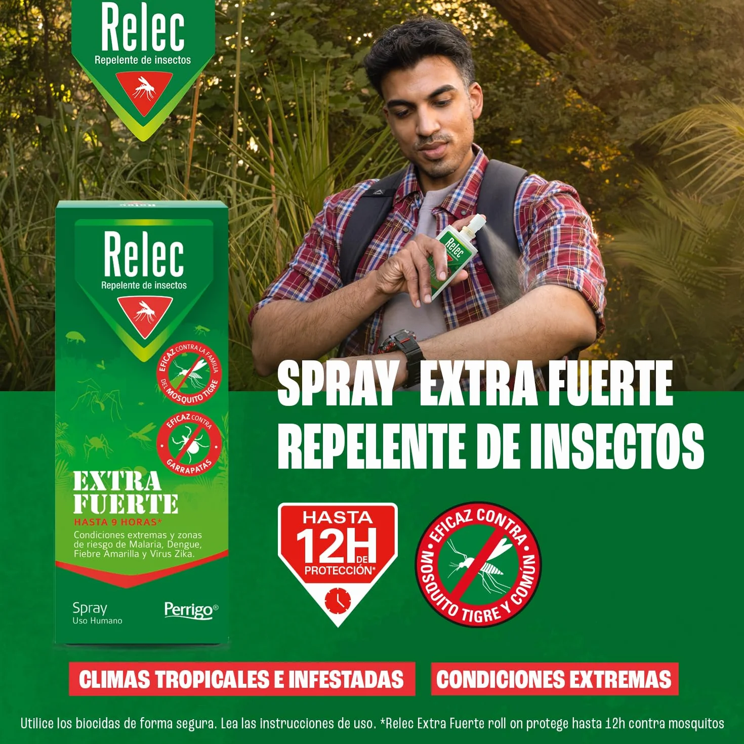 Relec Extra Fuerte Spray Antimosquitos 75ml Repelente Mosquitos Tigre