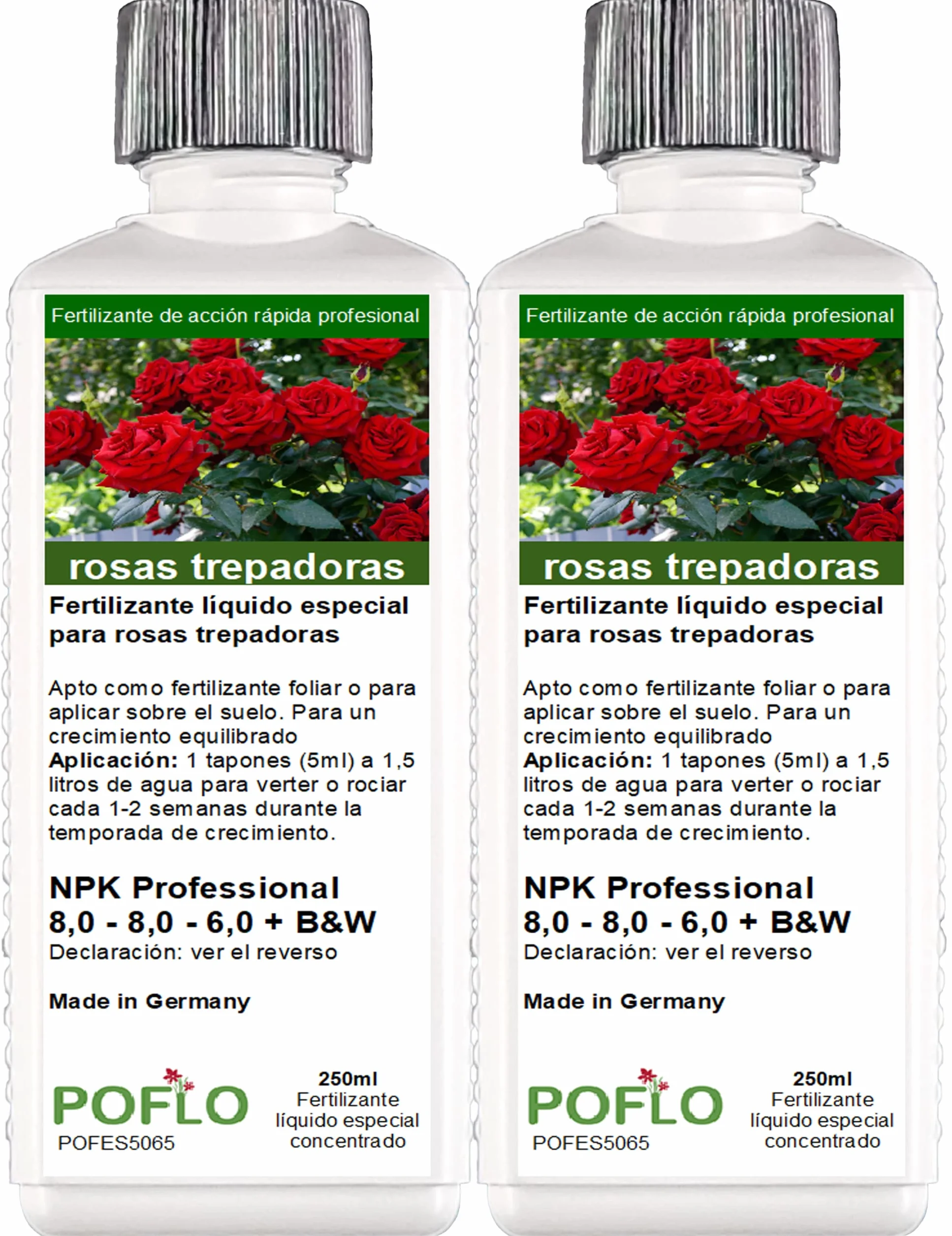 Fertilizante líquido profesional para rosas trepadoras y arbustivas (500ml)