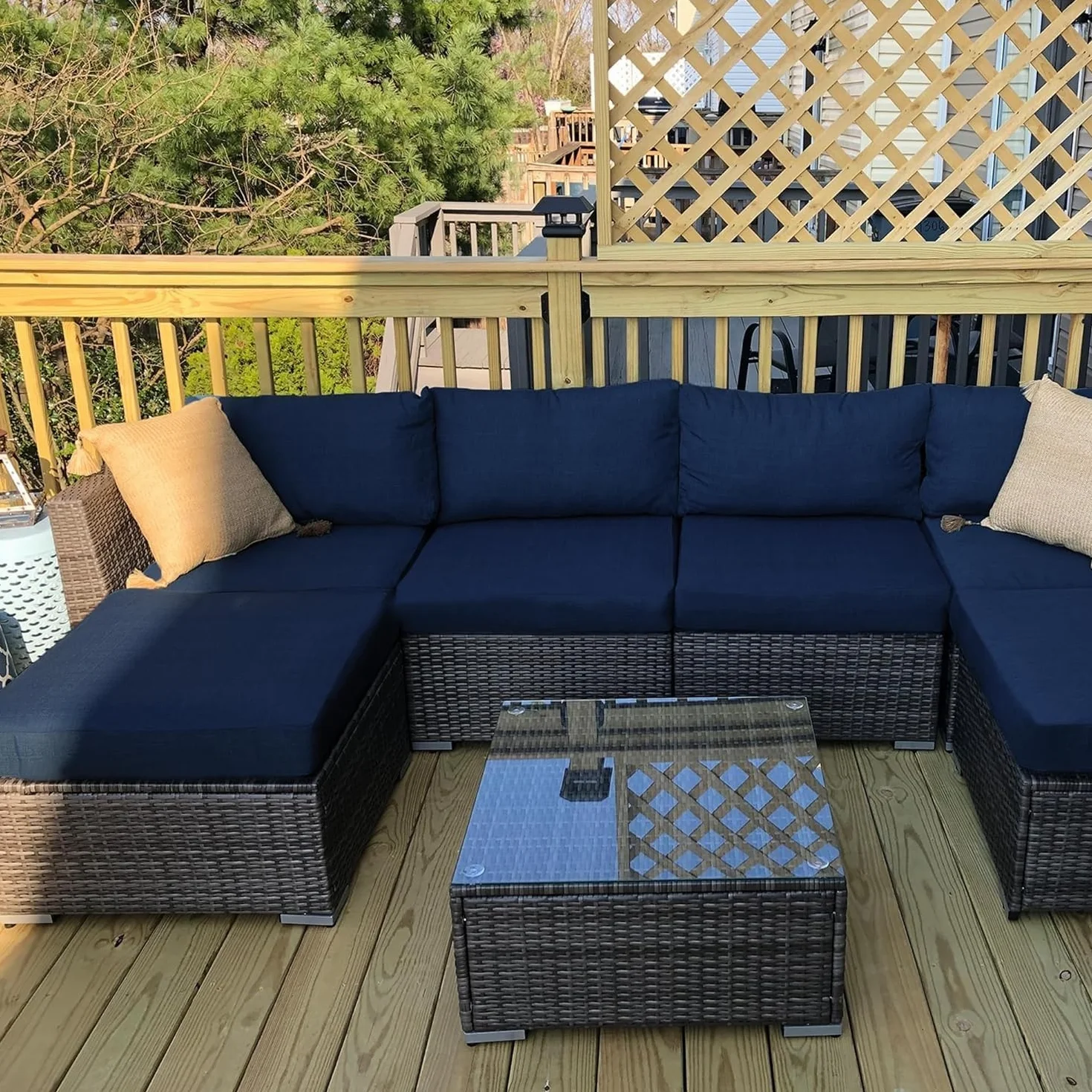 Funda de Cojín de Asiento Sofá Impermeable para Jardín Exterior con Cremallera 60x60x8cm Verde