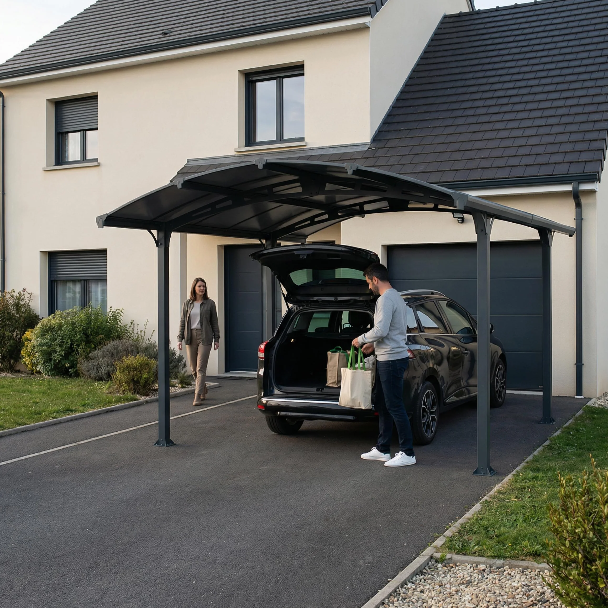 CANOPIA by Palram Carport de Aluminio Arcadia 359x435 Gris