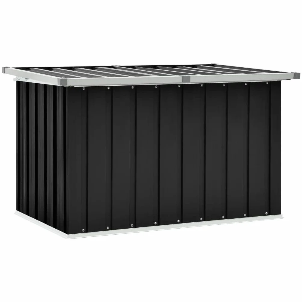 vidaXL Caja de Almacenaje Jardín Baúl Cojines Cofre Herramientas Gris Antracita