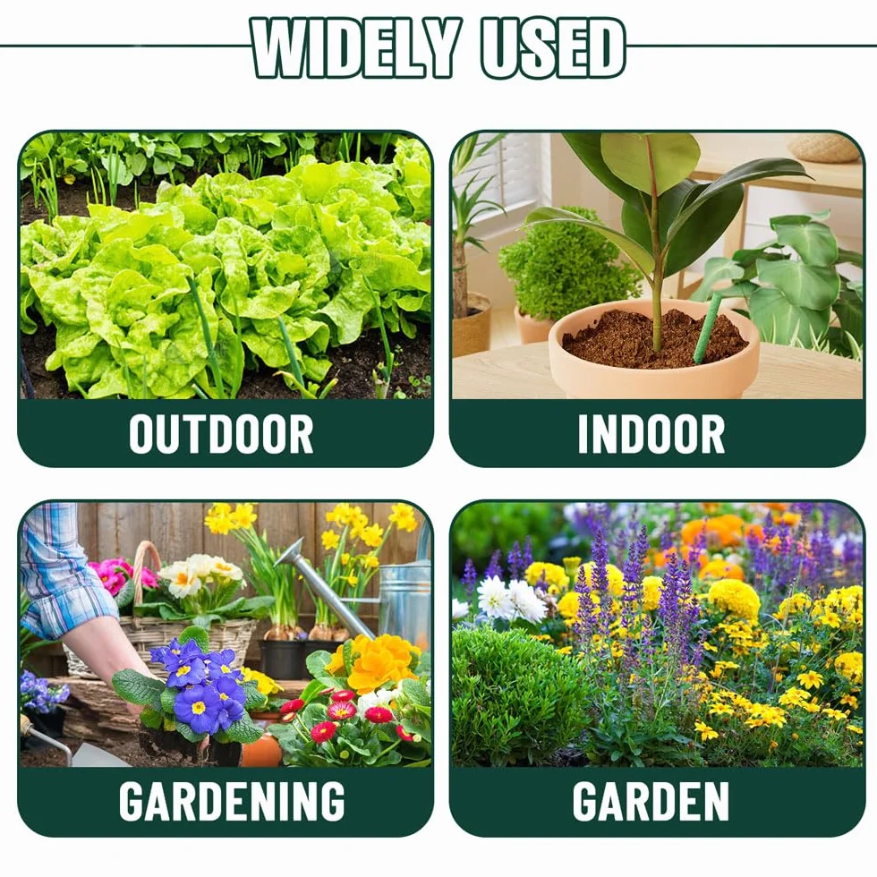 Medidor de Humedad del Suelo 3-en-1 con Función de Luz y Prueba de PH para Jardinería