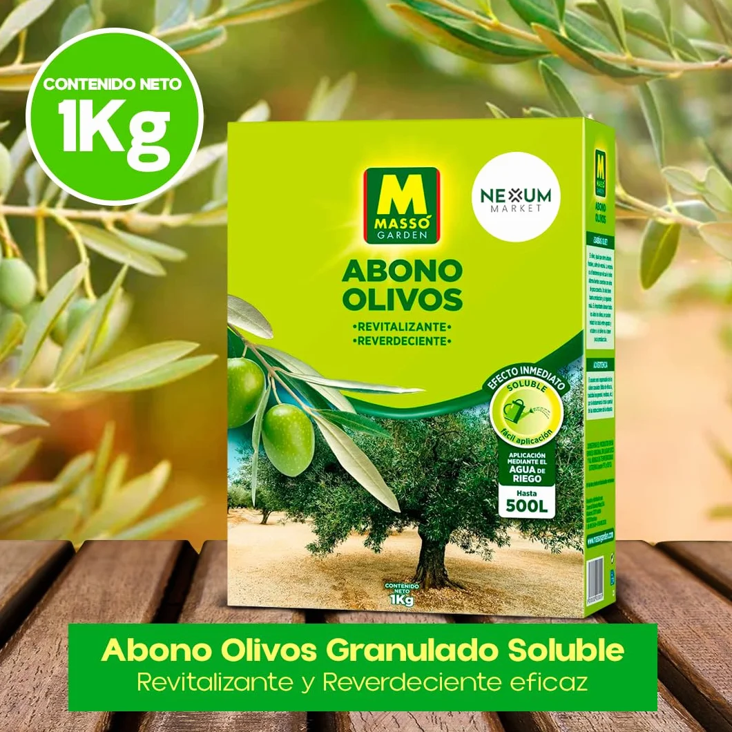 Fertilizante Soluble para Olivos 1Kg Granulado con Nitrógeno, Potasio y Boro | Nexum Market