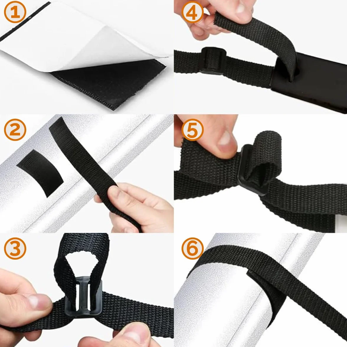 Lote de 8 Correas para enrollador con Clips cocodrilo para Cubierta a Burbujas de Piscina – Norma CE
