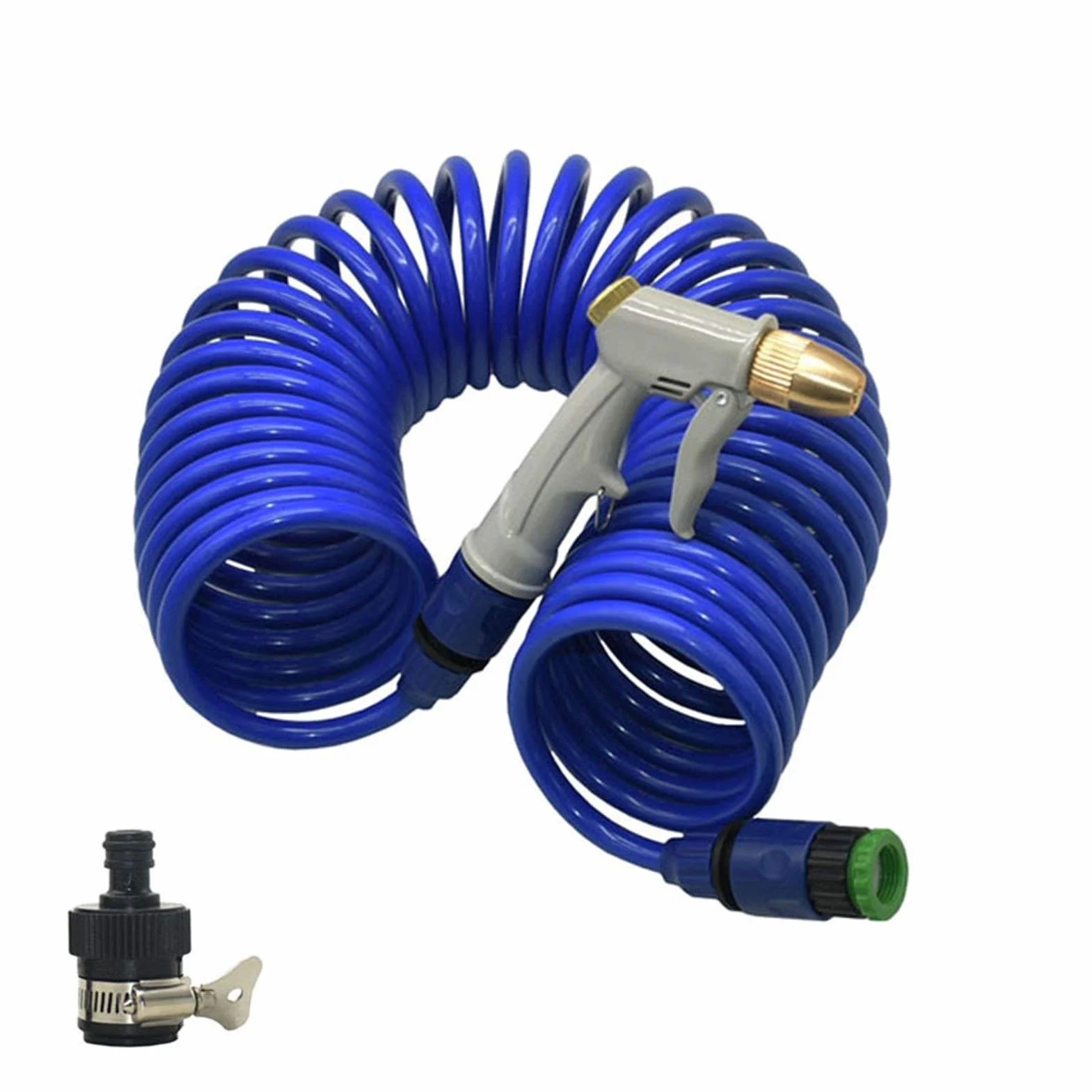 Conector de reparación de manguera extensor Jardín pistola de agua de la manguera de boquilla con tubo EVA primavera Jardín de riego de riego multifuncional de lavado de coches agua del rociador Kit