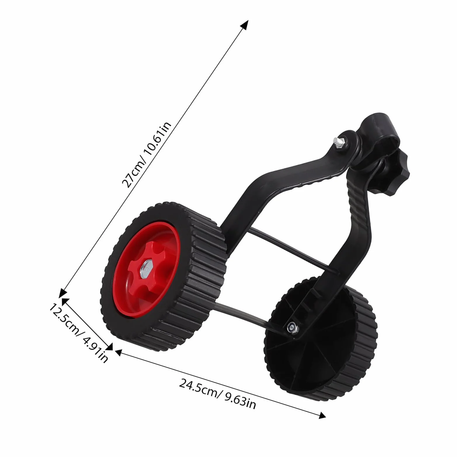 2 Piezas Ruedas Auxiliares para Cortacésped Ruedas Soporte Resistentes con Amortiguación de Vibraciones para Desbrozadora y Accesorios de Jardín Negros Aumento de Tracción y