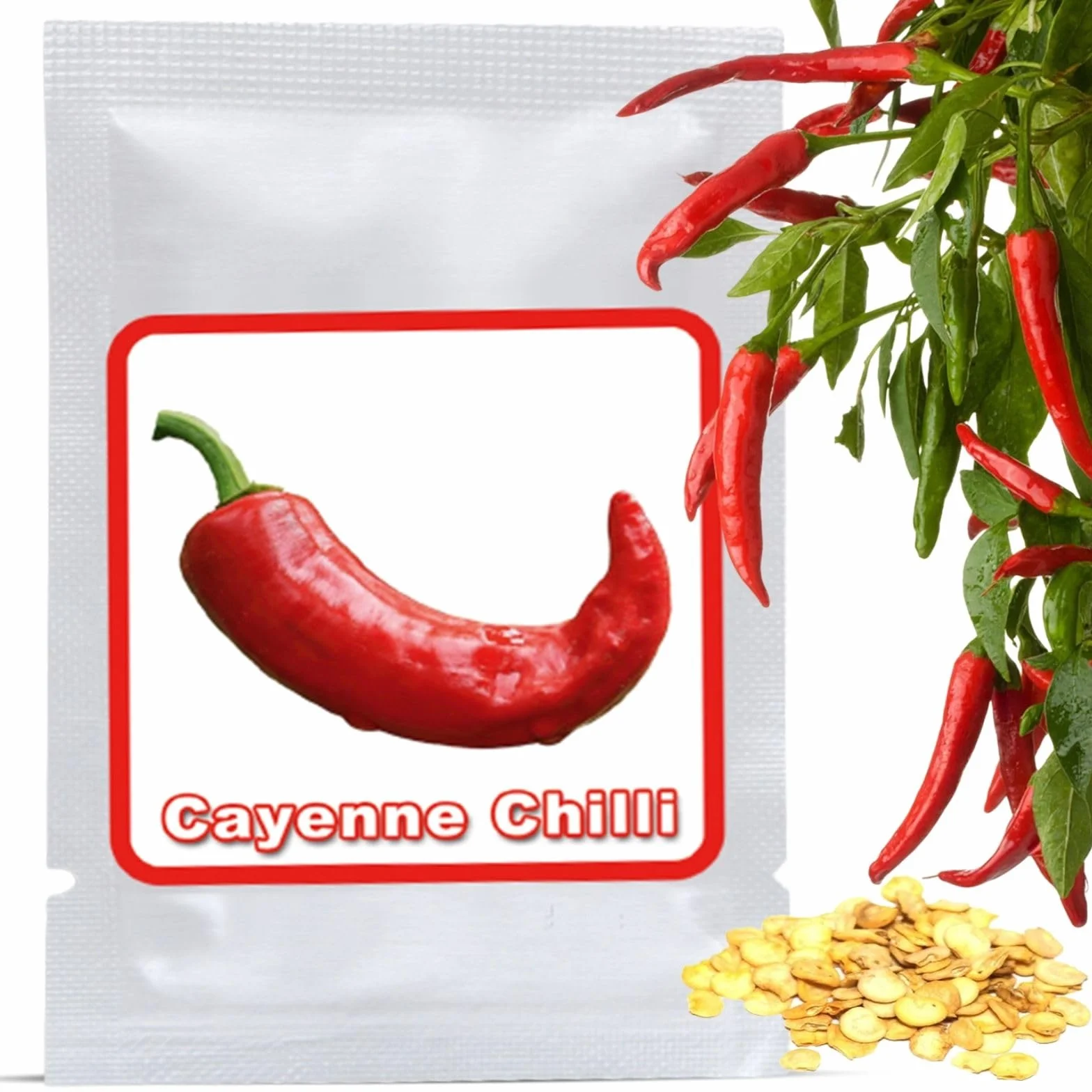 Red Cayenne Semillas de Chile Capsicum annuum 50 Ud. Nivel de Picante 8