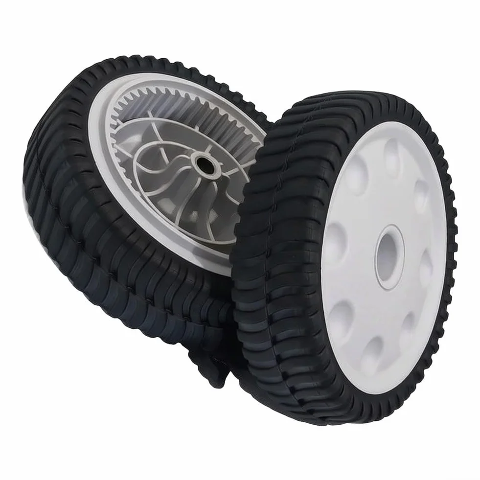 Rueda de repuesto para cortacésped 734-04018 Neumático de transmisión delantera para Troy TB240 para toro para artesano de 8 pulgadas, montaje de rueda de cubierta autopropulsada de goma negra