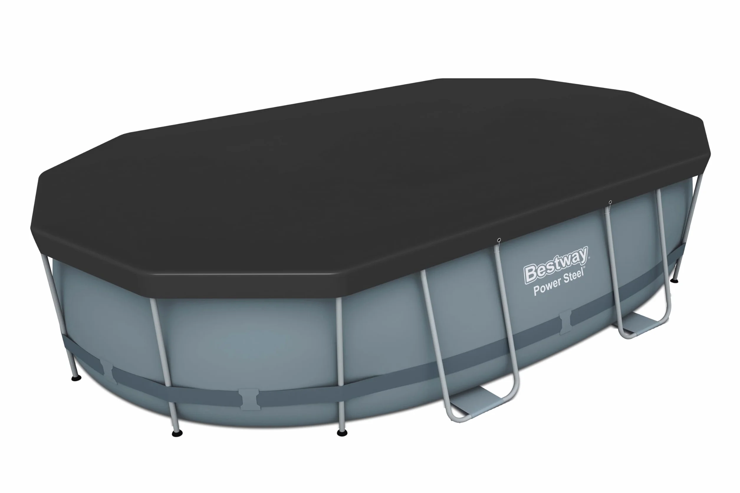 BESTWAY Cobertor de Invierno Ovalado 427x230 cm Negro para Piscinas Ovaladas