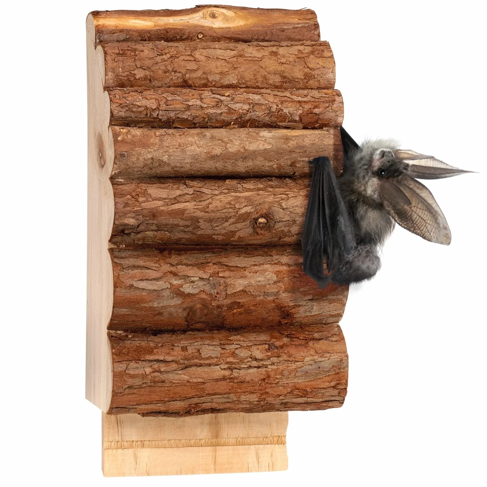 Gardigo® Caja para Murciélagos de Madera | Refugio Murciélago Resistente para Colgar | Nido para Murciélagos de Jardín | Aprox. 29 x 14 x 8 cm | Caja Nido Exterior para Control Natural de Insectos