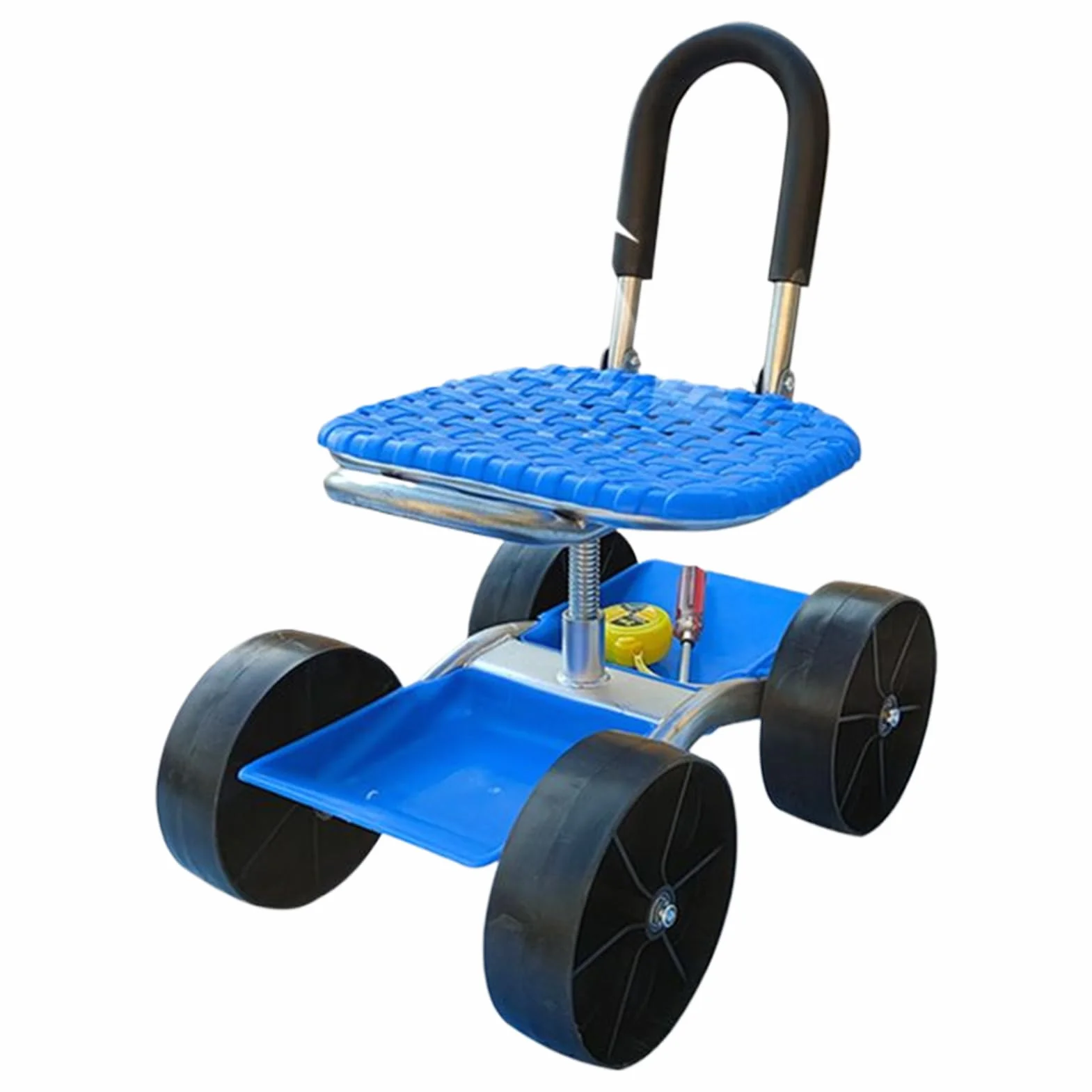 de jardín con asiento Silla giratoria 360 grados con ruedas | Taburete rodante para jardinería para exteriores jardín patio césped granja plantar desherbar personas mayores hombres