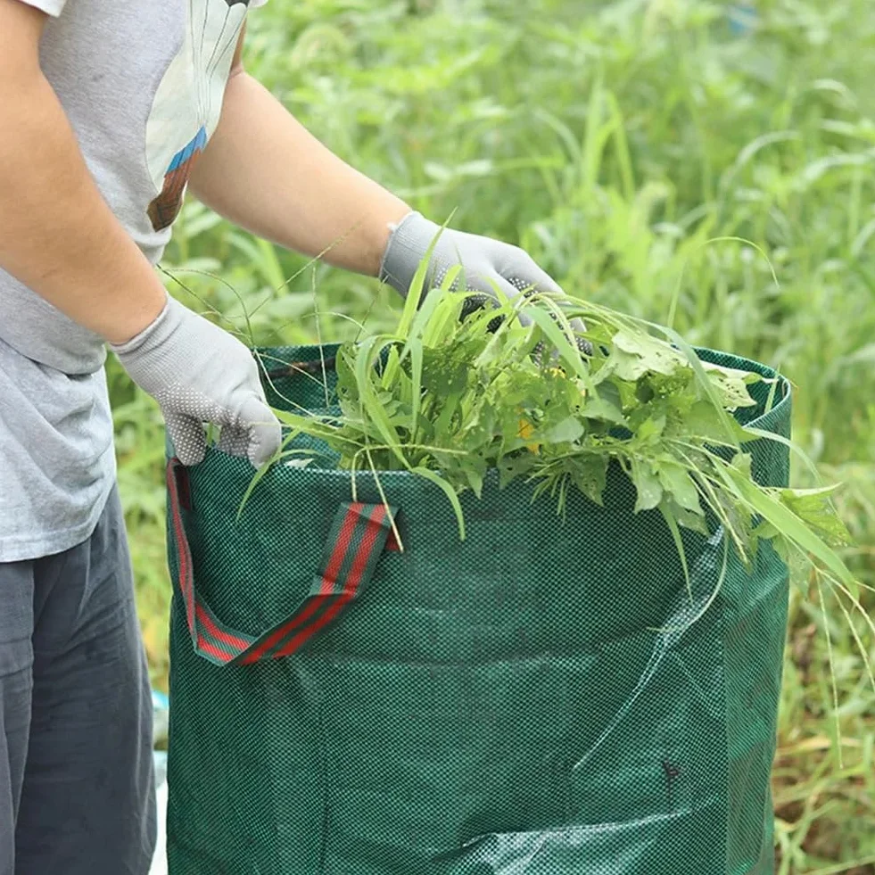 Bolsa de residuos de jardín, Bolsa de jardín de Gran Capacidad, Saco de Hojas Impermeable Reutilizable, contenedor de recolección de Almacenamiento Sacos de Jardin Bolsa Jardin(300L)