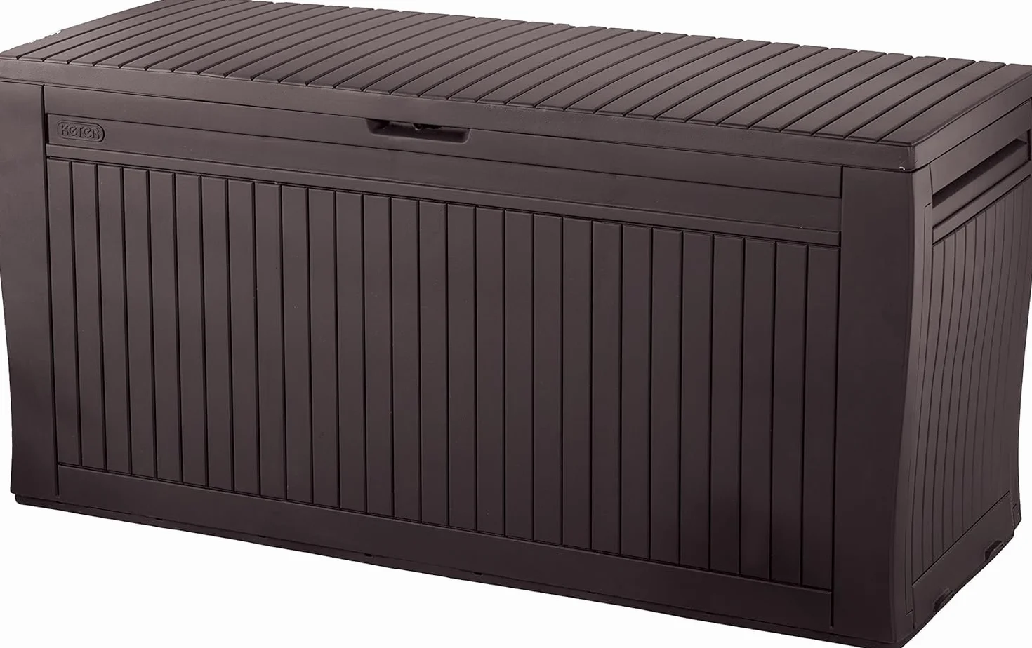 Keter Comfy Arcón exterior Baúl almacenaje 270L Resina Marrón 44.7 x 116.7 x 57 cm