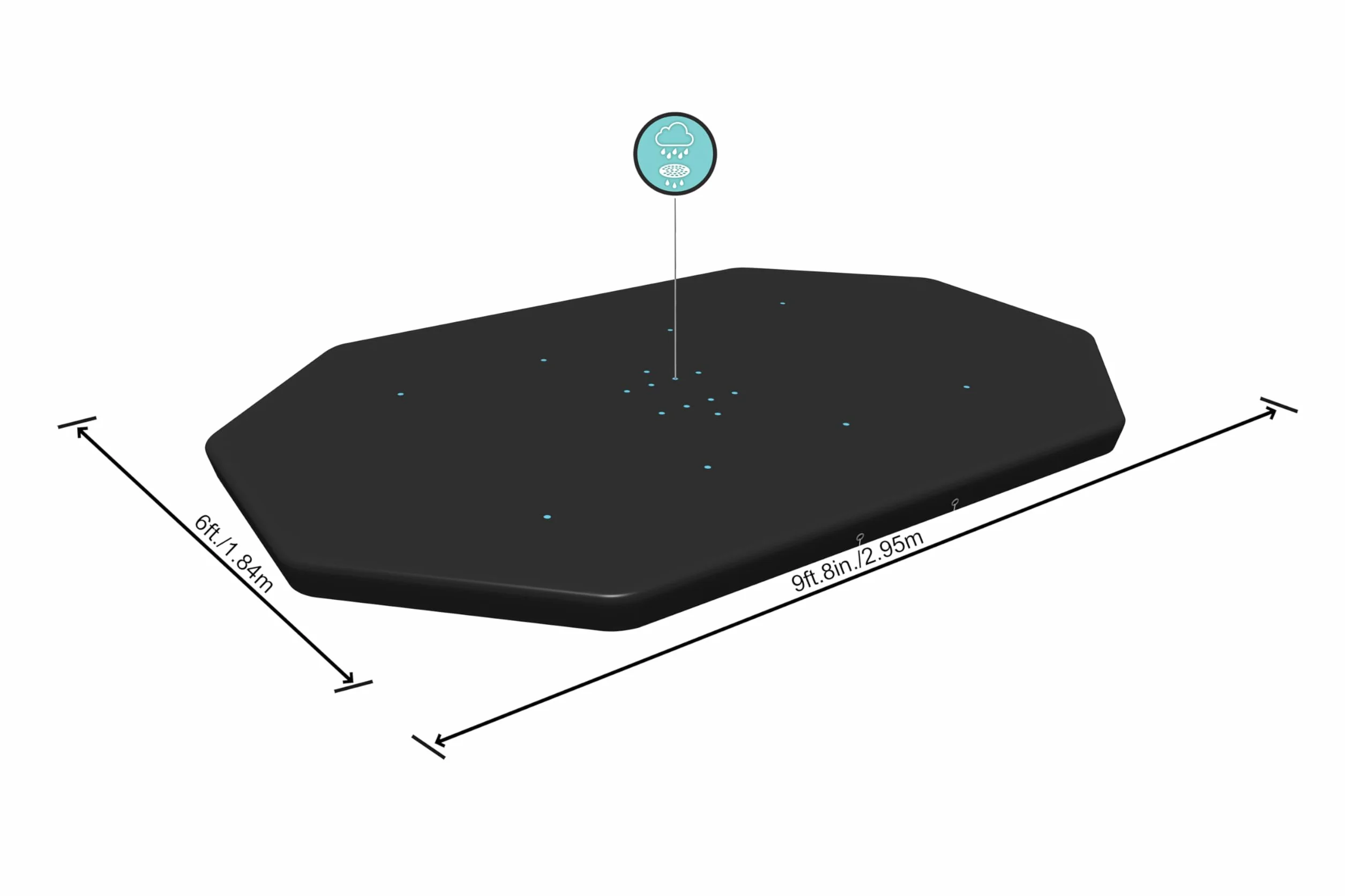 BESTWAY Cobertor Invierno Piscina Ovalado 305x184 cm Negro