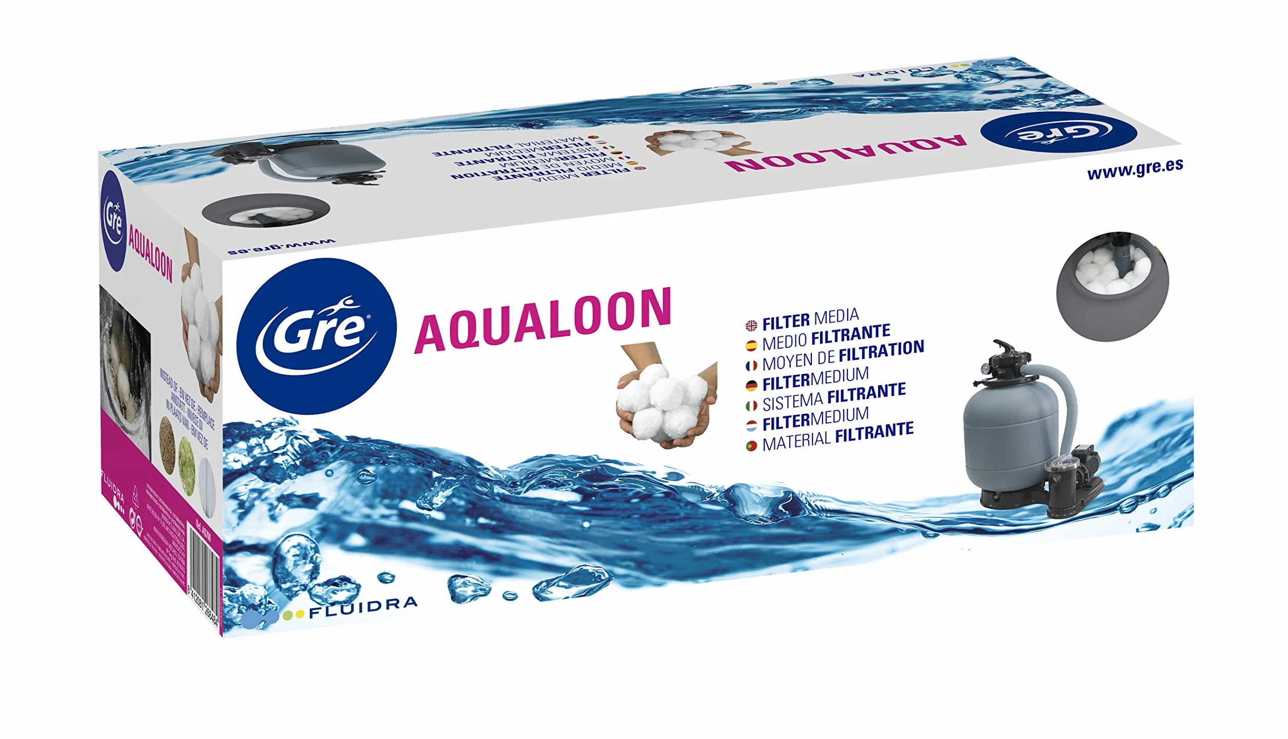 Aqualoon AQ700B medio filtrante polietileno lavable reutilizable 700 gramos