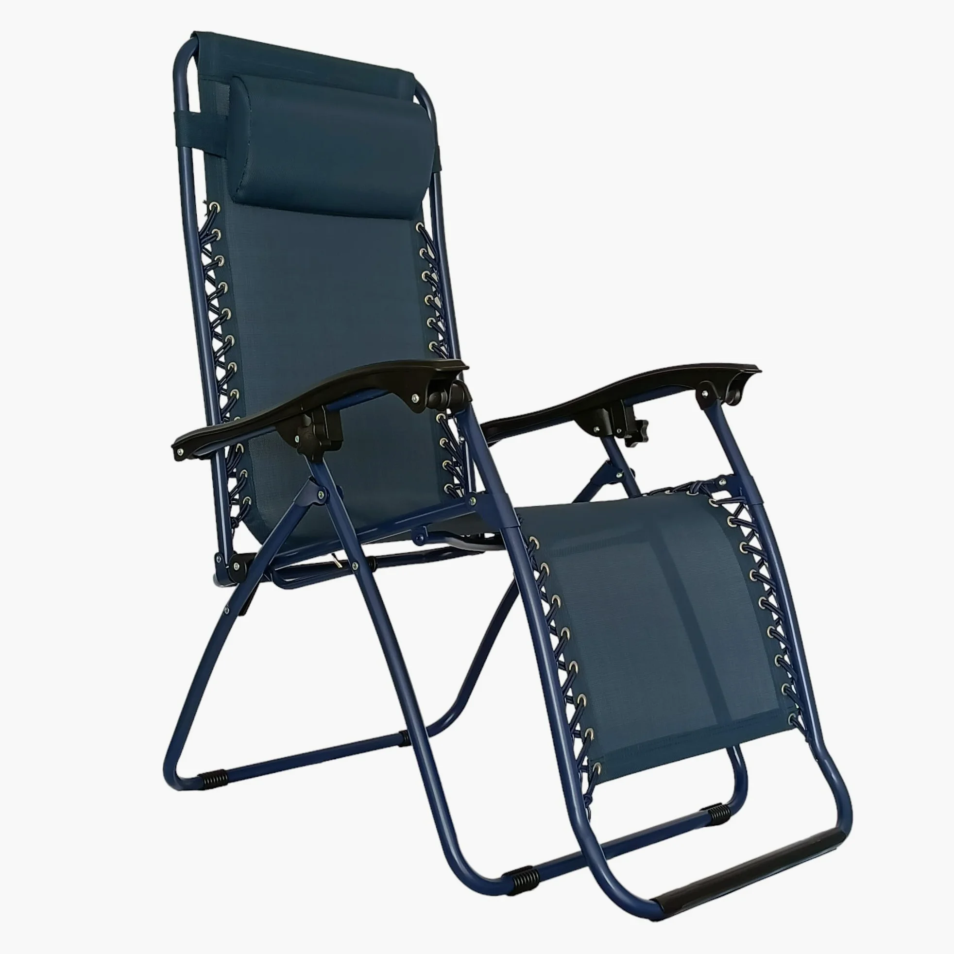 Pincho Tumbona Jardin Exterior, Sillon Gravedad Cero, Hamaca, Silla Jardin Exterior, Plegable, terraza, Camping (Azul Marino 1)