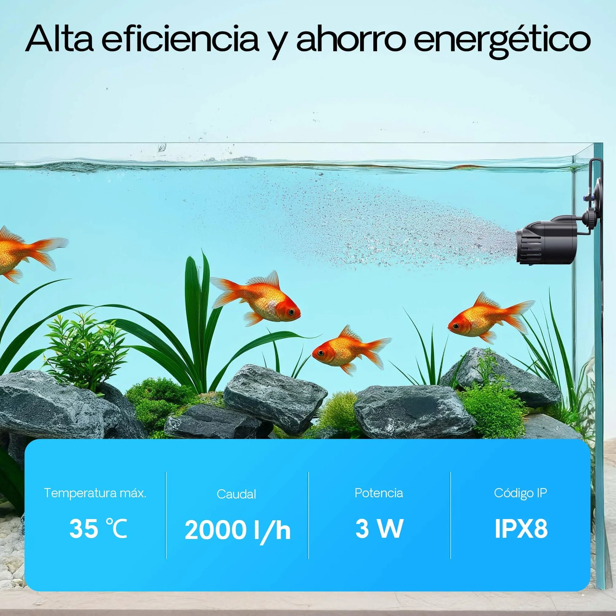 SunSun JVP-110A Bomba de circulación acuario 2000l/h 3W generador de olas