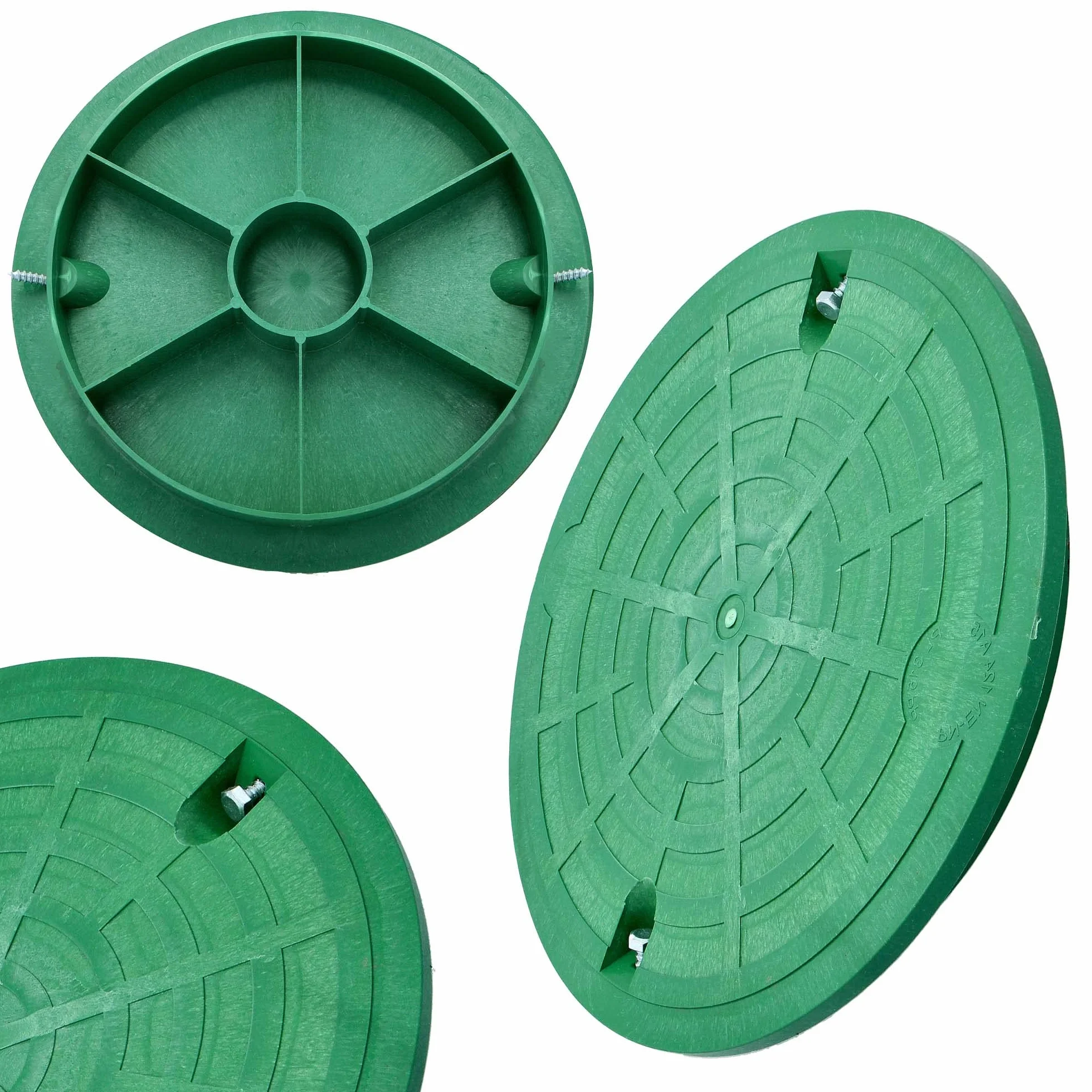 Millto Tapa de tubería DN315 polipropileno A15 verde carga 1,5 t